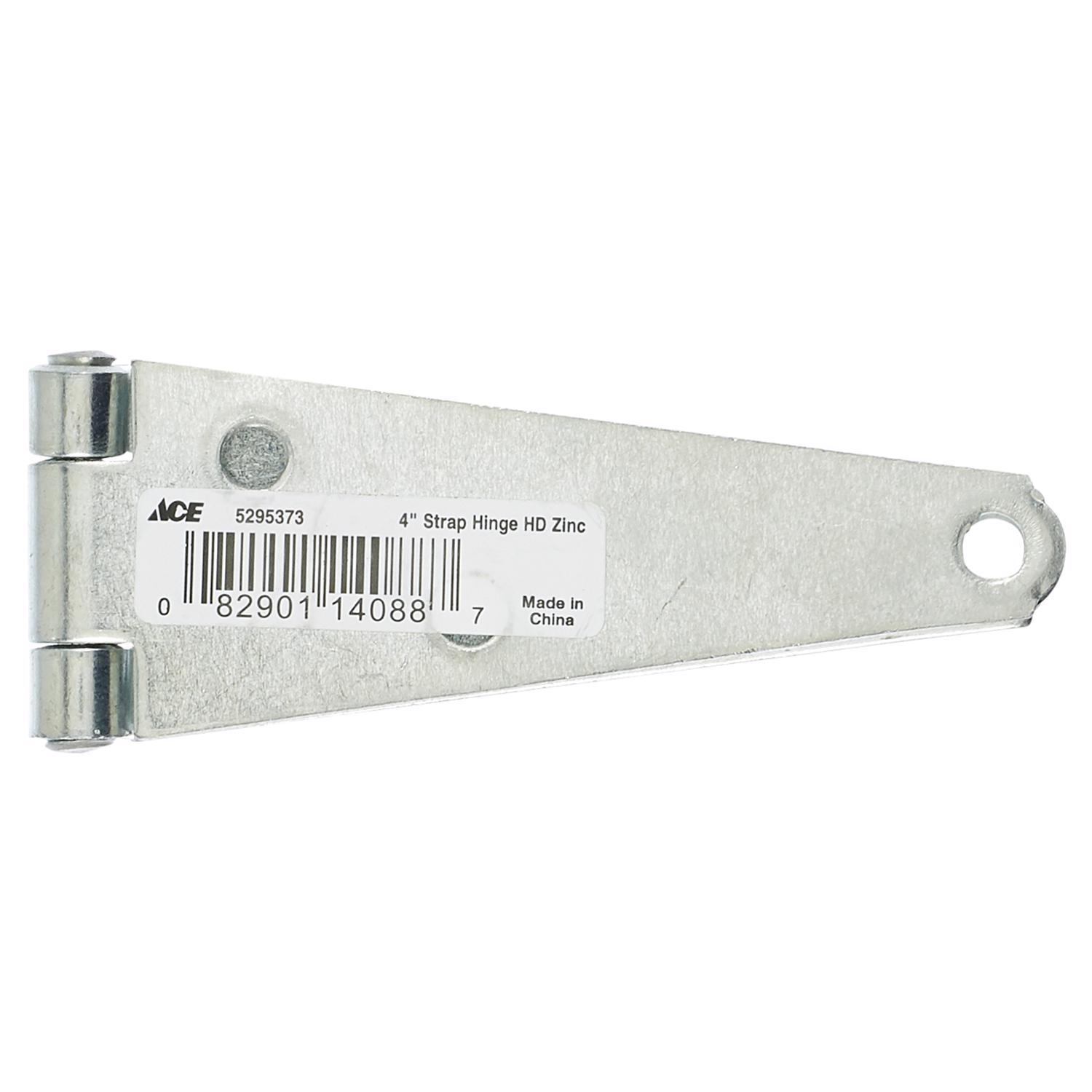 Ace 4 in. L Zinc-Plated Heavy Duty Strap Hinge 1 pk