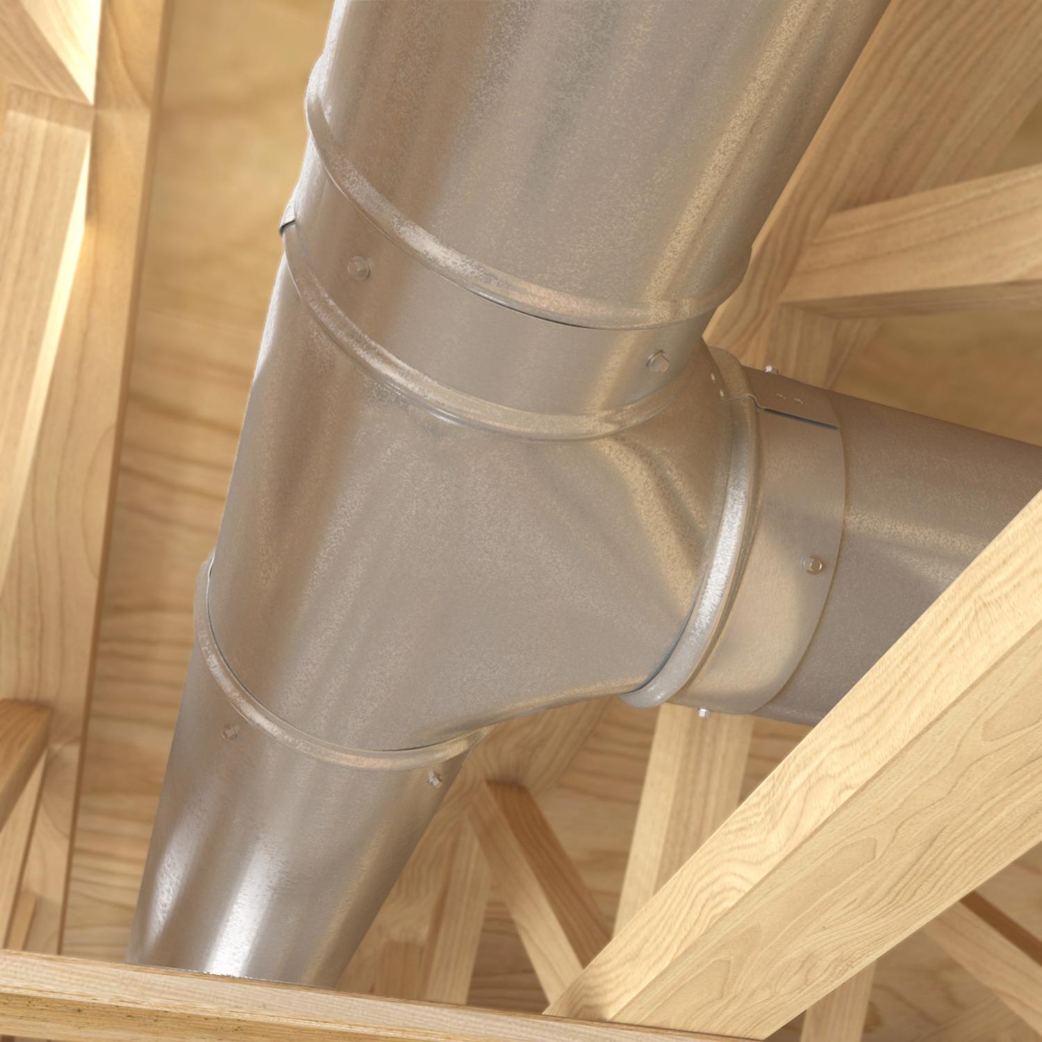 Imperial 6 in. X 6 in. X 6 in. Galvanized Steel Furnace Pipe Tee