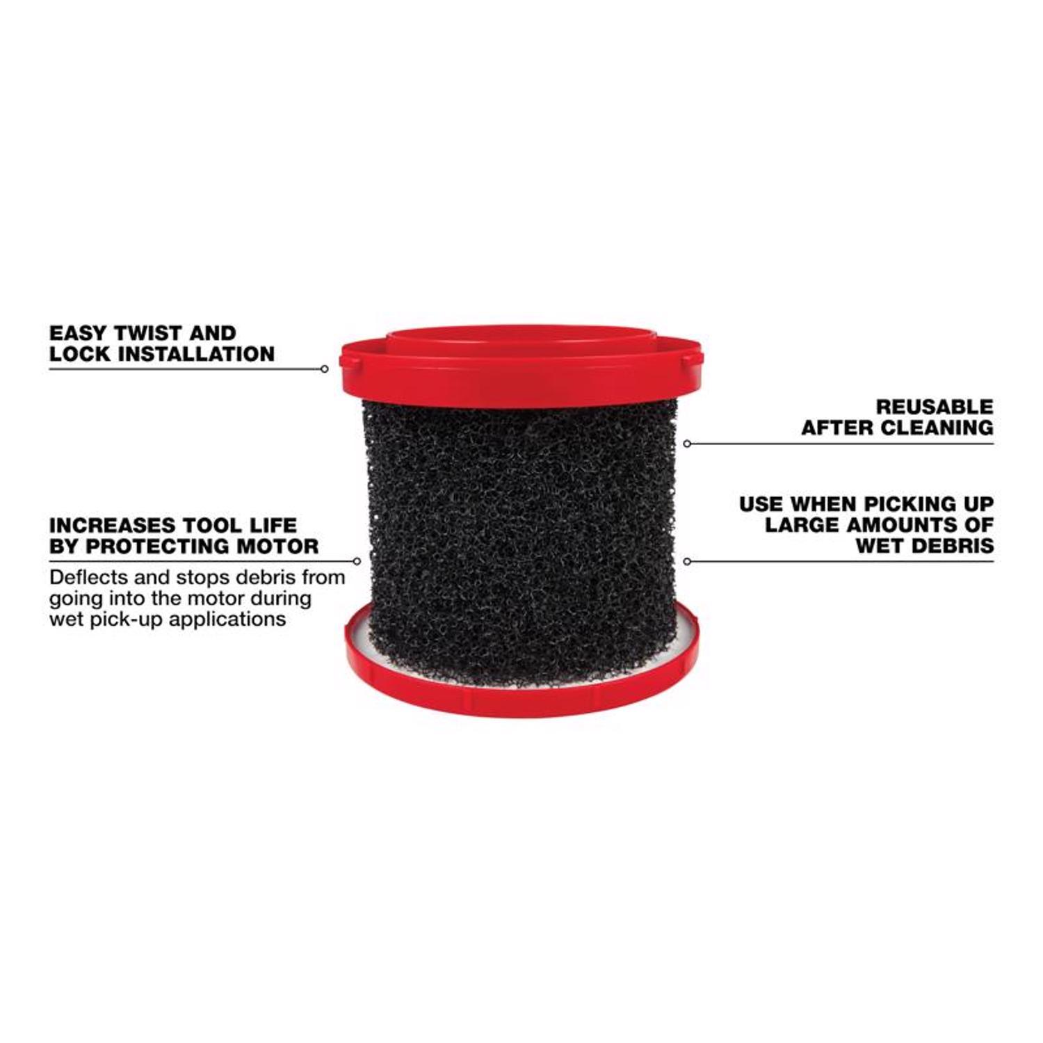 Milwaukee Shop Wet/Dry Vac Filter 1 pc
