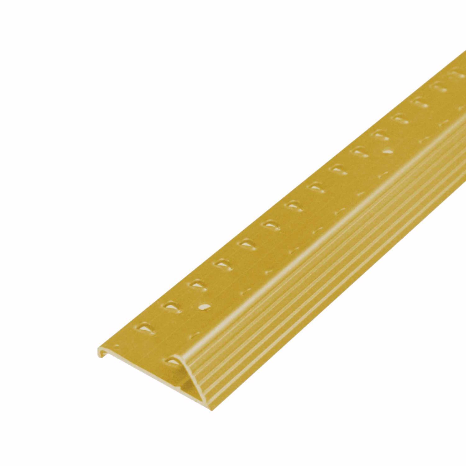 M-D Building Products 0.5 in. H X 1.375 in. W X 72 in. L Prefinished Satin Brass Aluminum Carpet Gri