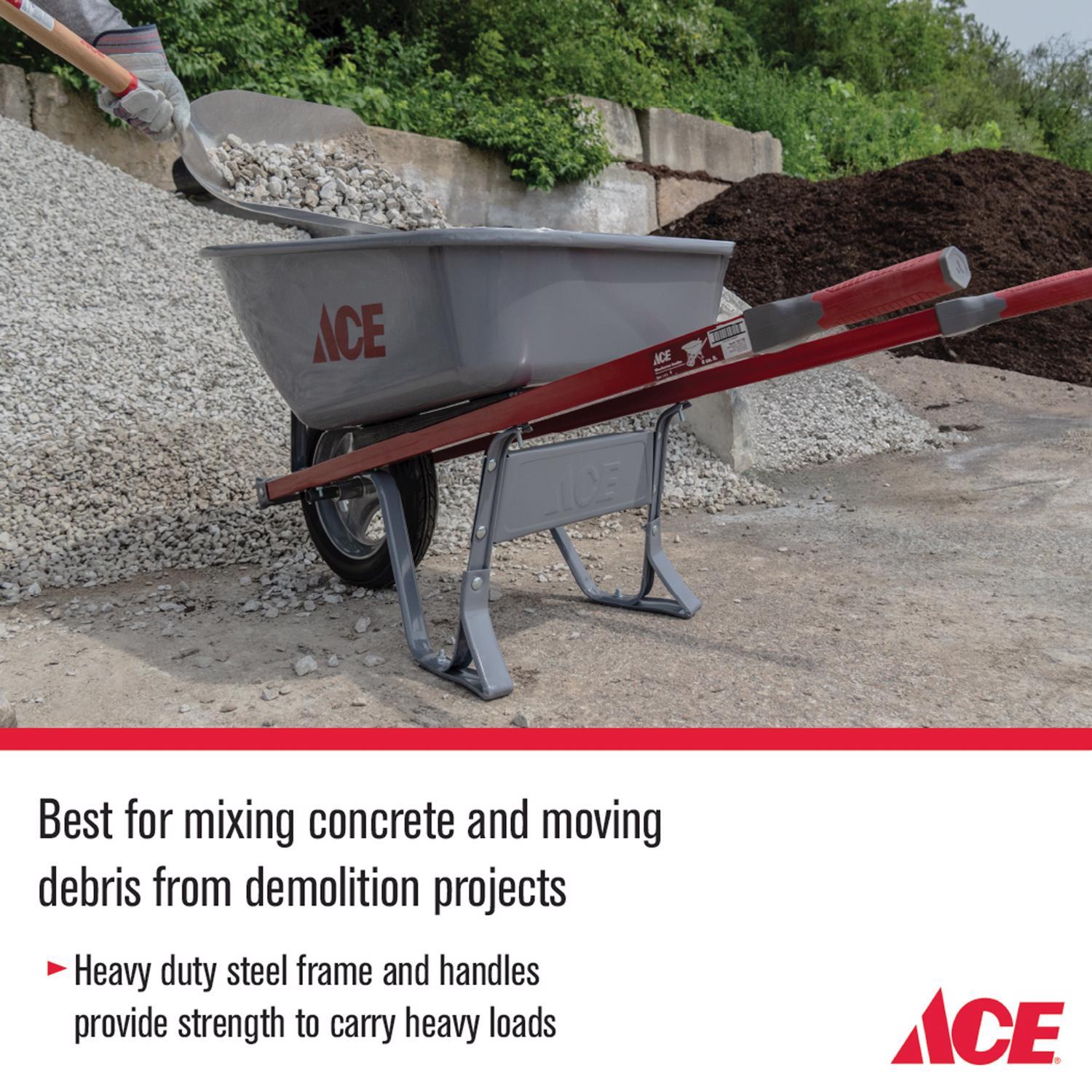 Ace Steel Contractor Wheelbarrow 6 cu ft