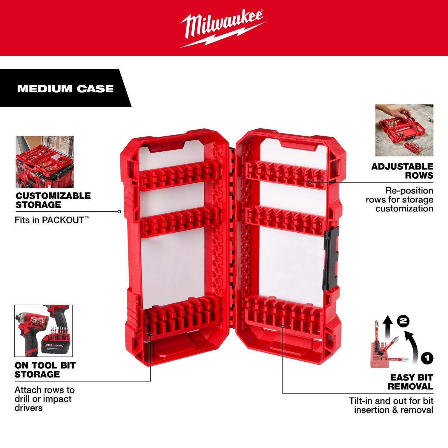 Milwaukee Shockwave Assorted Driver Bit Set Alloy Steel 55 pc