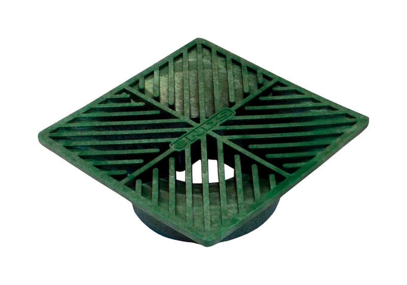 NDS 6 in. Green Square Polyethylene Drain Grate