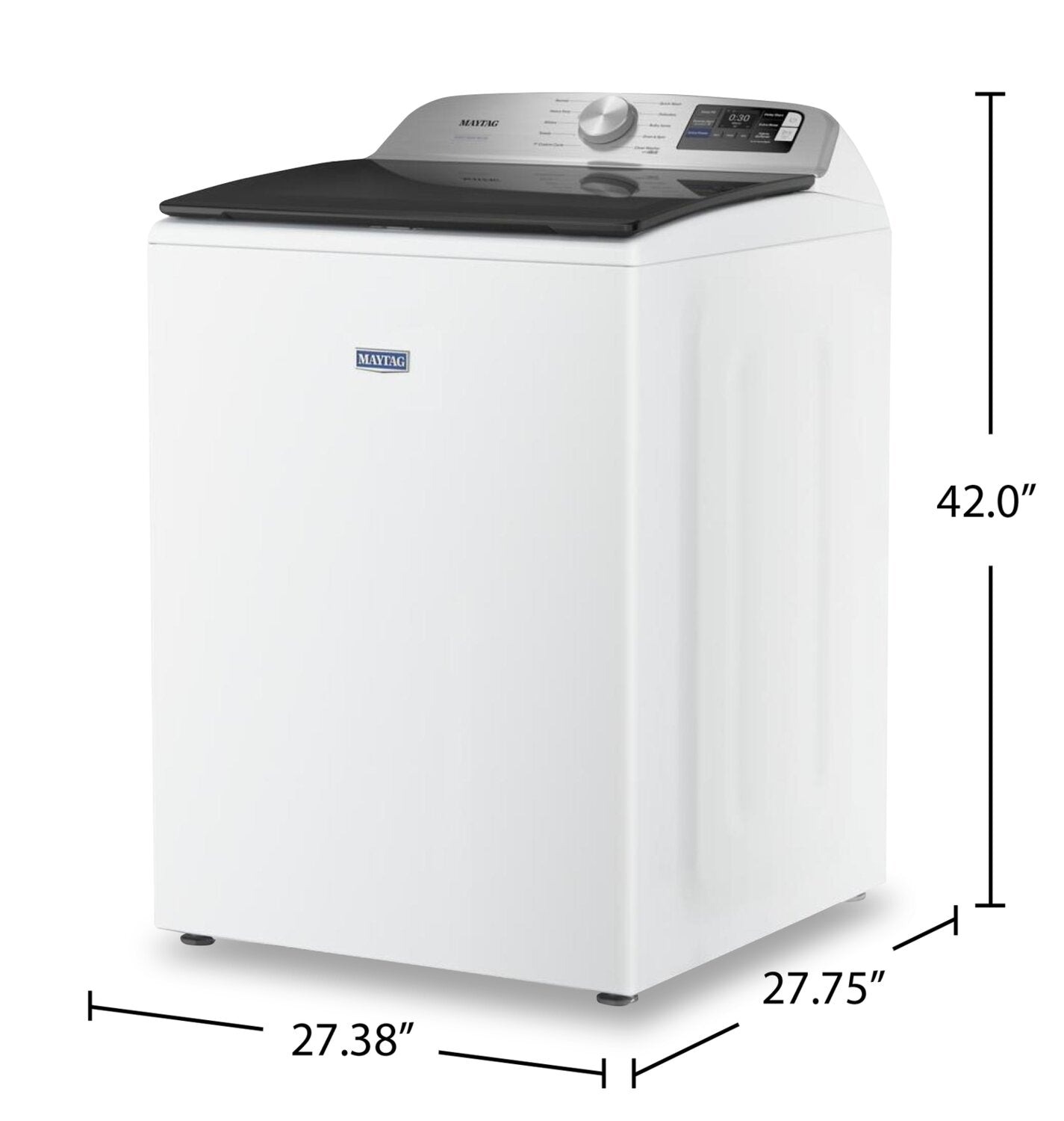 Maytag 5.2 Cu. Ft. Smart Top Load Washer with Extra Power in White