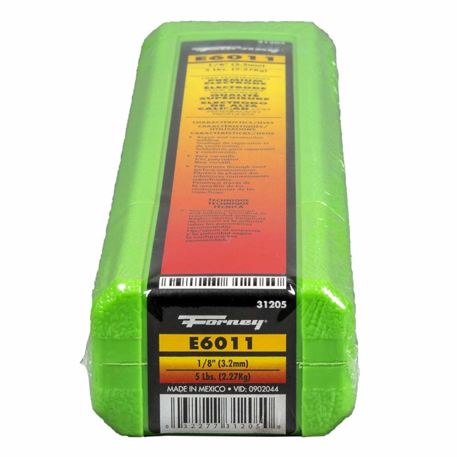 Forney 1/8 in. D X 14.6 in. L E6011 Mild Steel Welding Electrodes 60000 psi 5 lb 1 pk