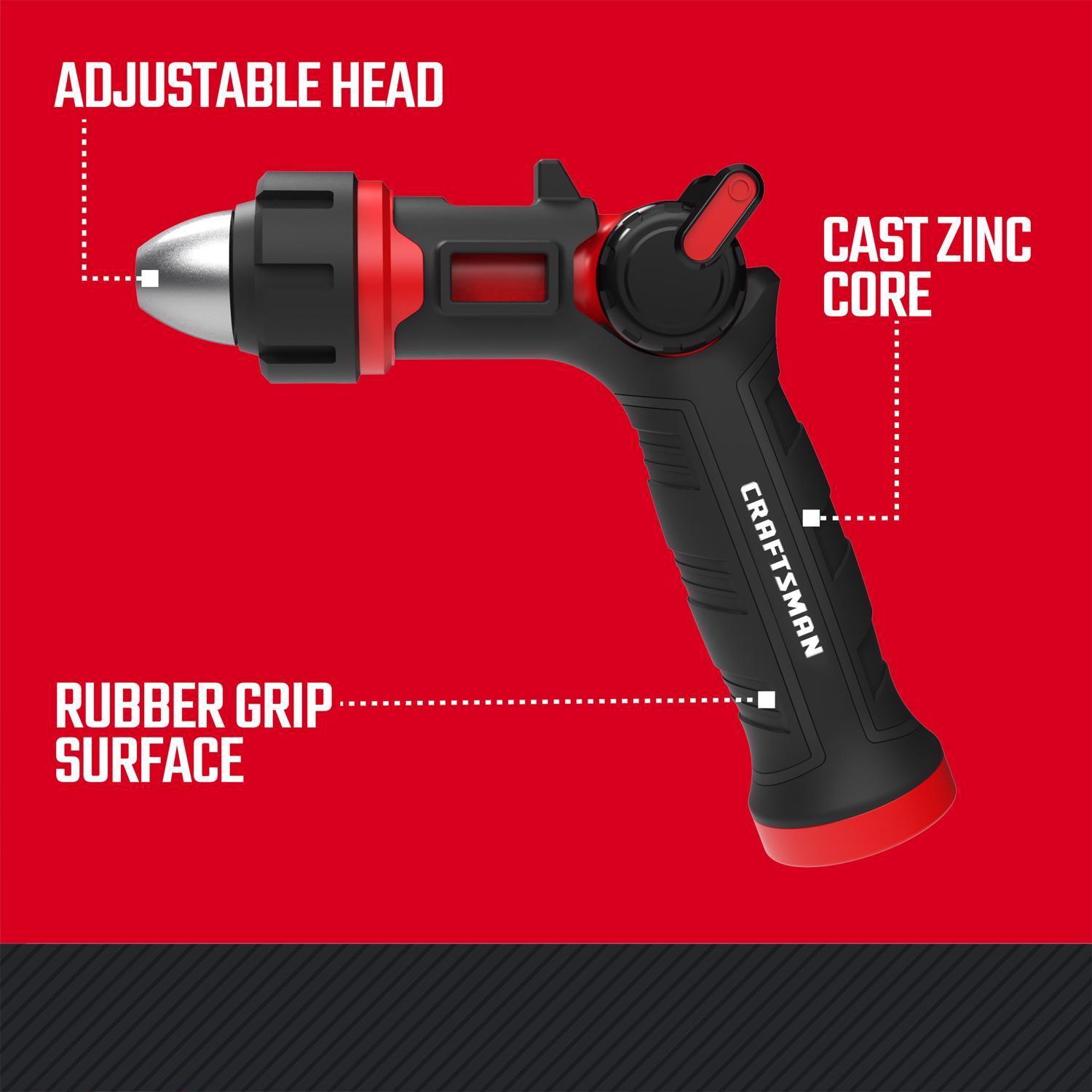 Craftsman 1 Pattern Adjustable Jet Stream Plastic Hose Nozzle