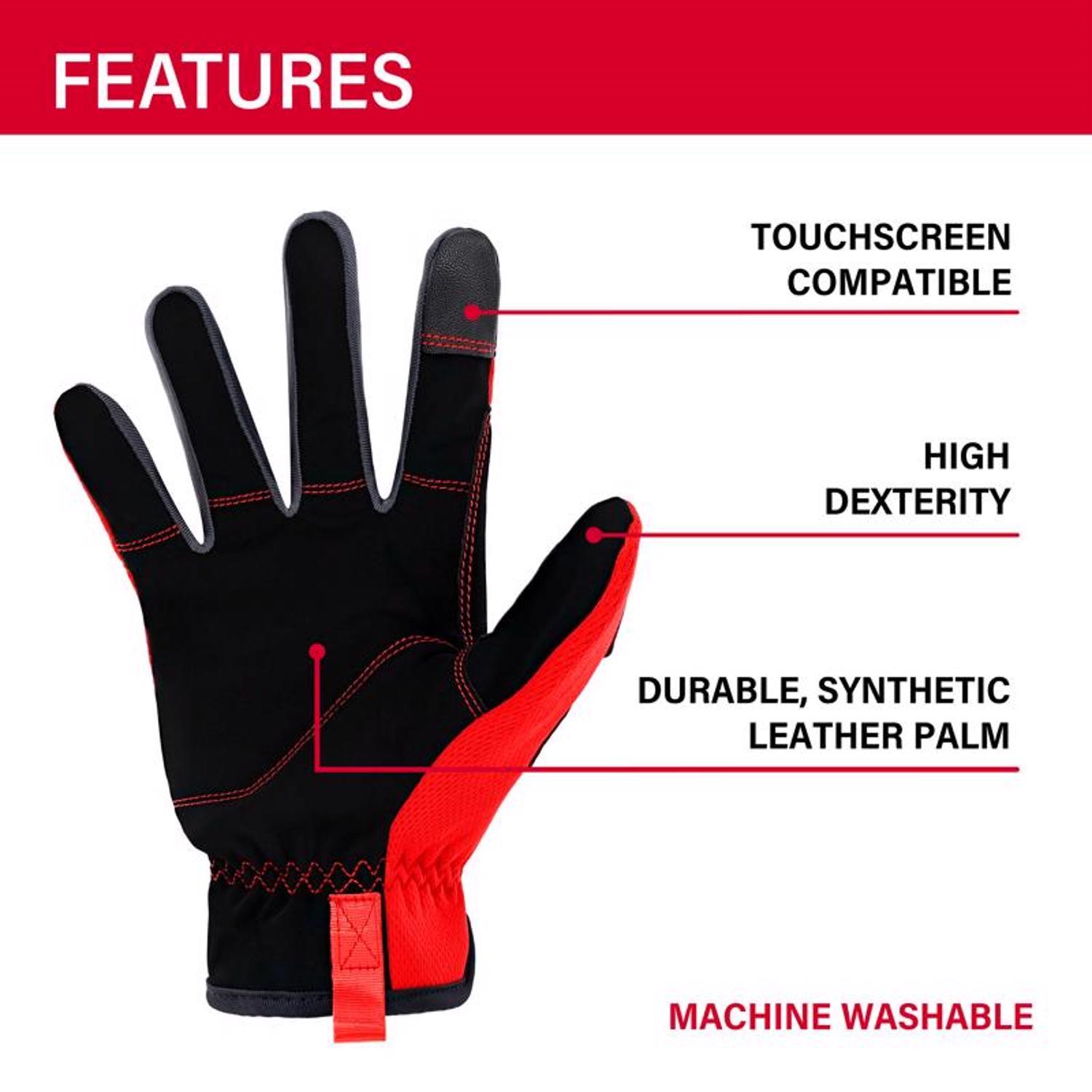 Ace L I-Mesh High Performance Utility Red/Black Gloves
