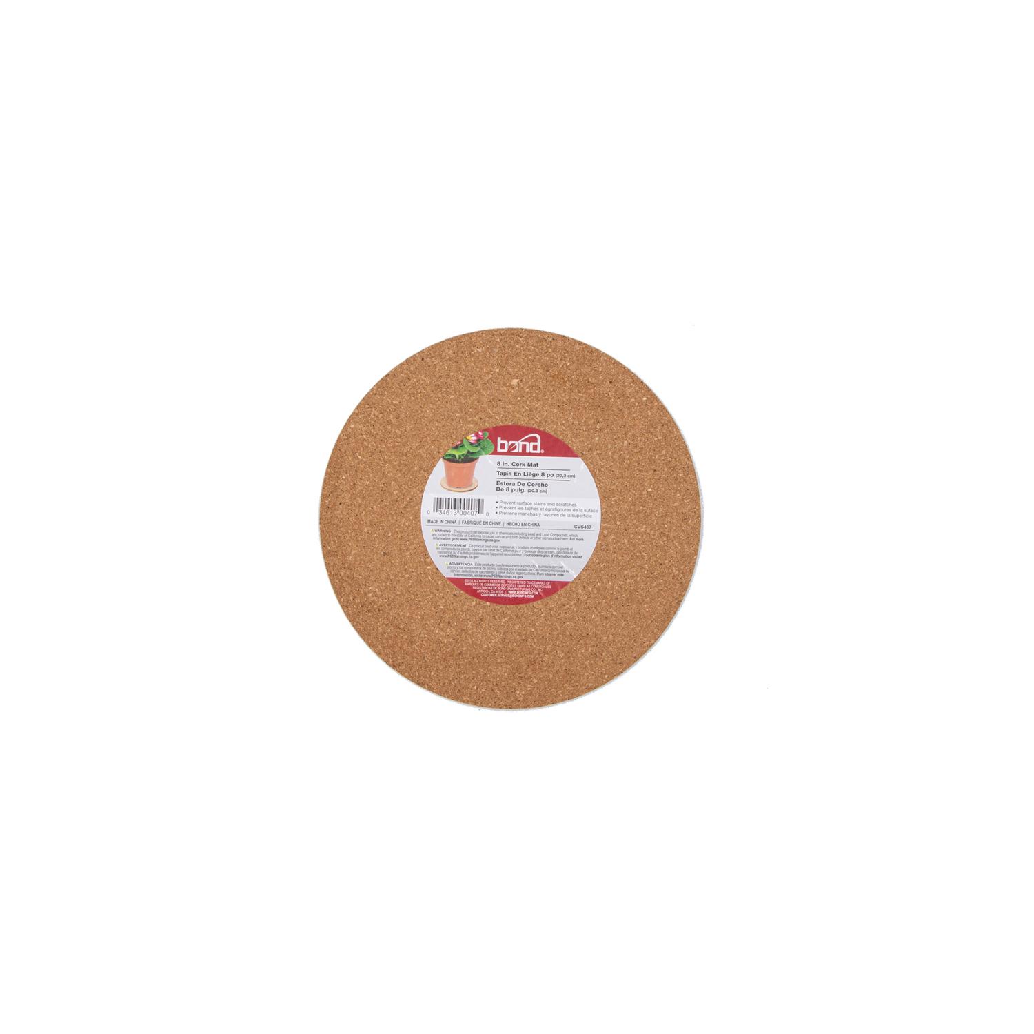 Bond 0.28 in. H X 8.8 in. W X 8 in. D Cork Planter Mat Brown