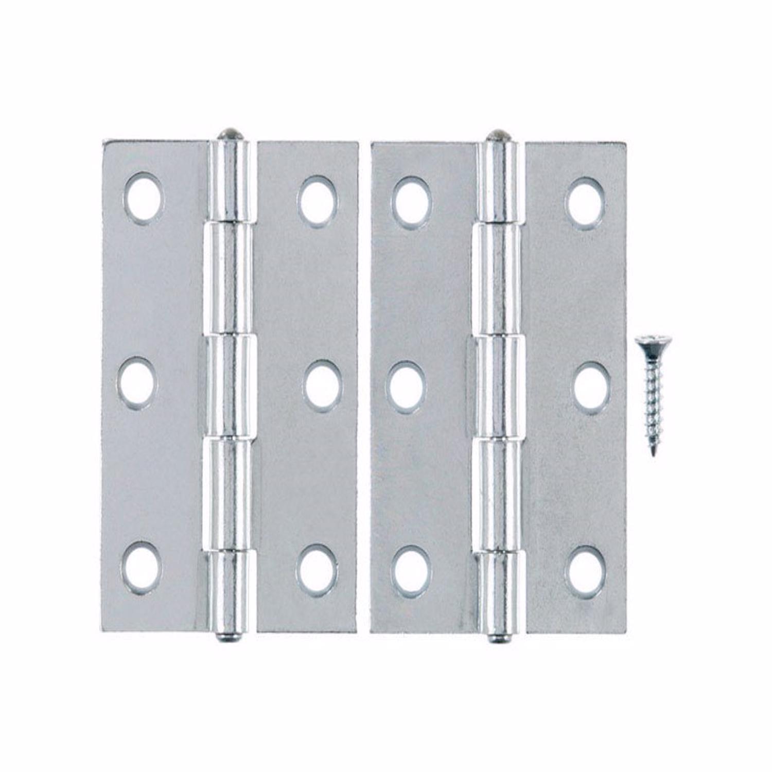 Ace 3 in. L Zinc-Plated Narrow Hinge 2 pk