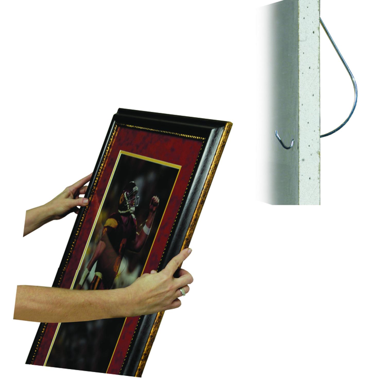 HILLMAN Galvanized Silver Picture Hanger 20 lb 4 pk