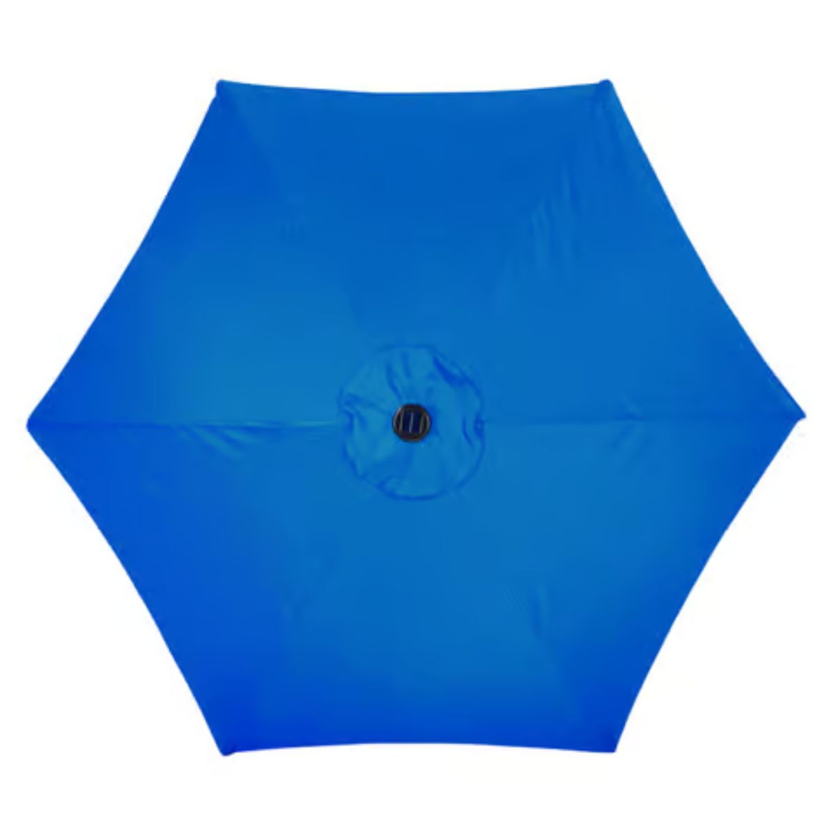 Living Accents Solar LED 9 ft. Tiltable Royal Blue Market Umbrella 