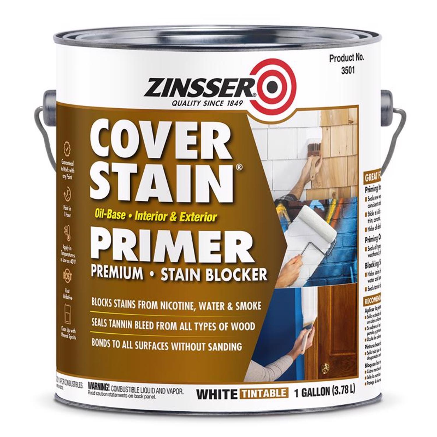 Zinsser Cover Stain White OilBased Alkyd Primer and Sealer 1 gal