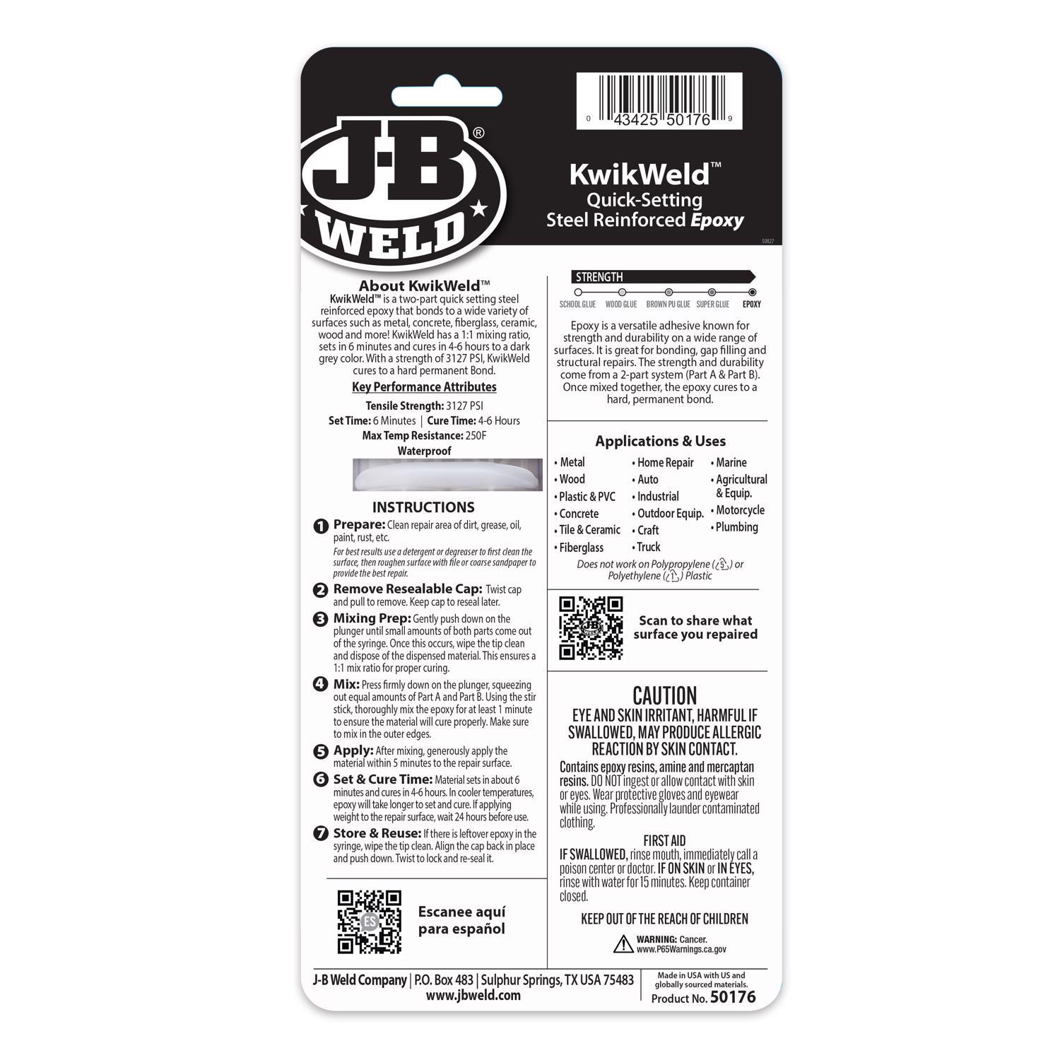J-B Weld KwikWeld High Strength Automotive Epoxy Liquid 0.85 oz