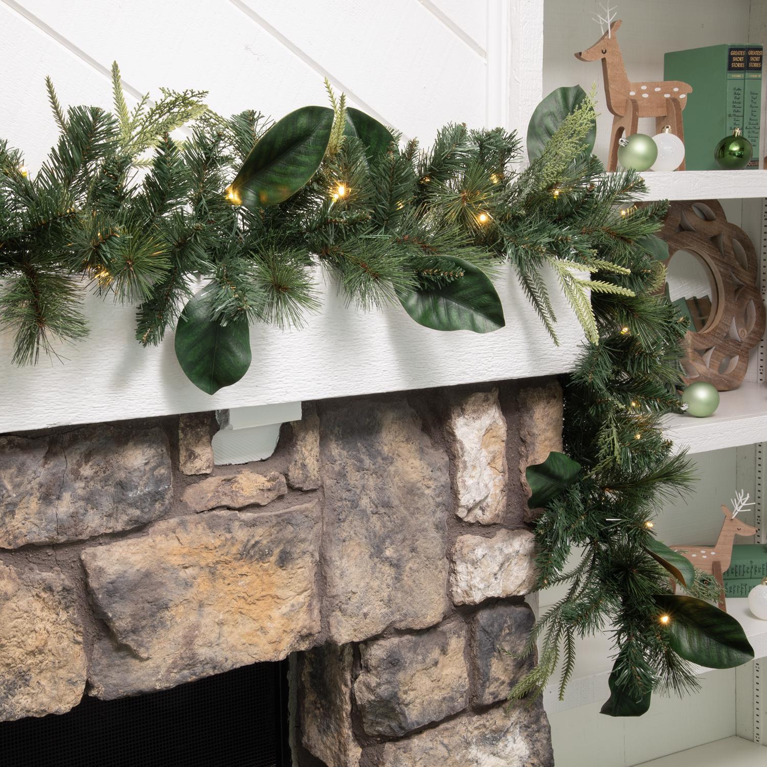 Celebrations 12 in. D X 9 ft. L LED Prelit Garland