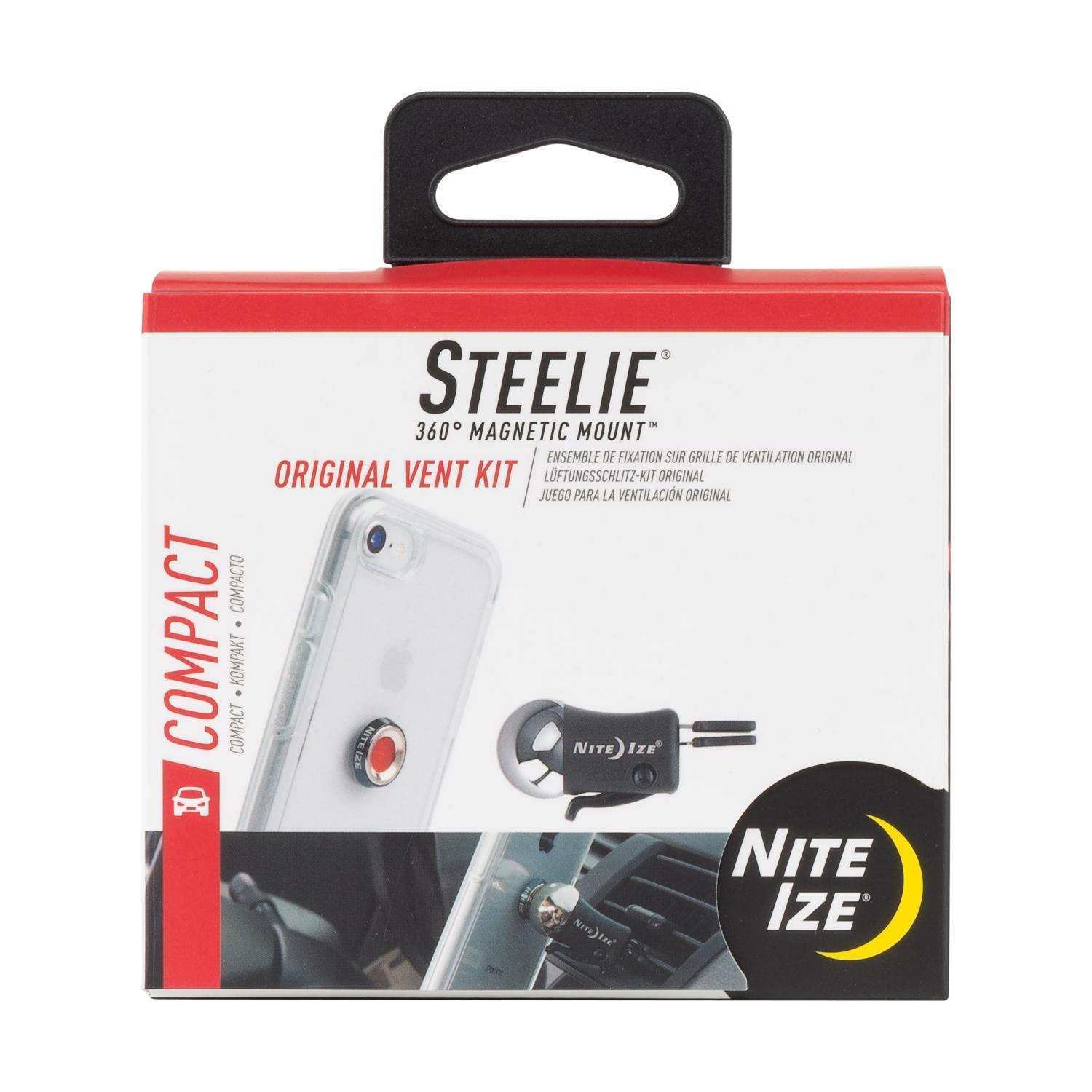 Nite Ize Steelie Black/Silver Cell Phone Car Vent Mount For Universal