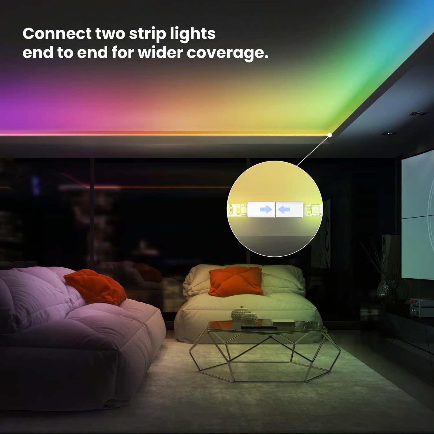 Feit 16 ft. L Color Changing Plug-In LED Tape Light 1 pk