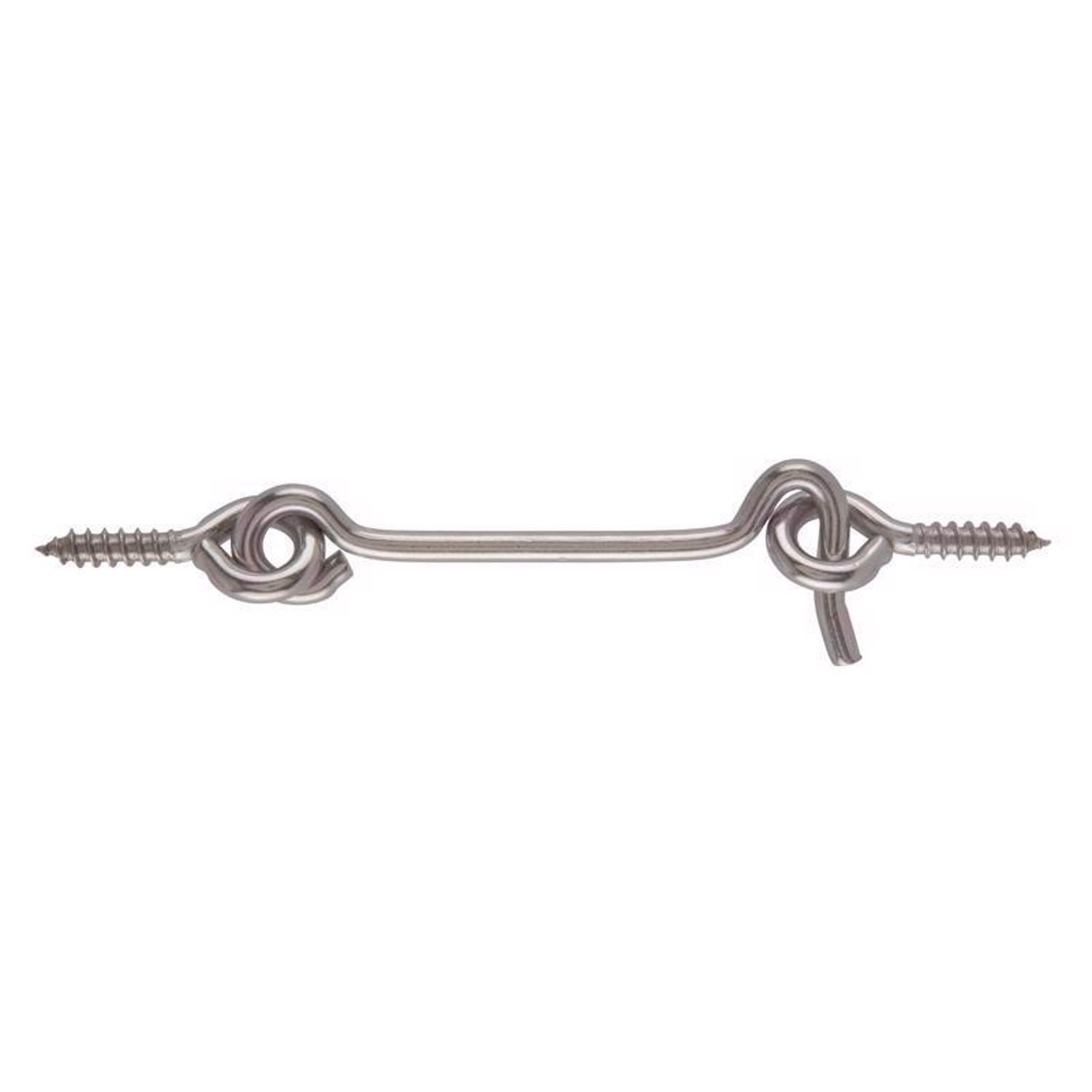 Ace 3 in. L Silver Stainless Steel Hook and Eye Closure 2 pk