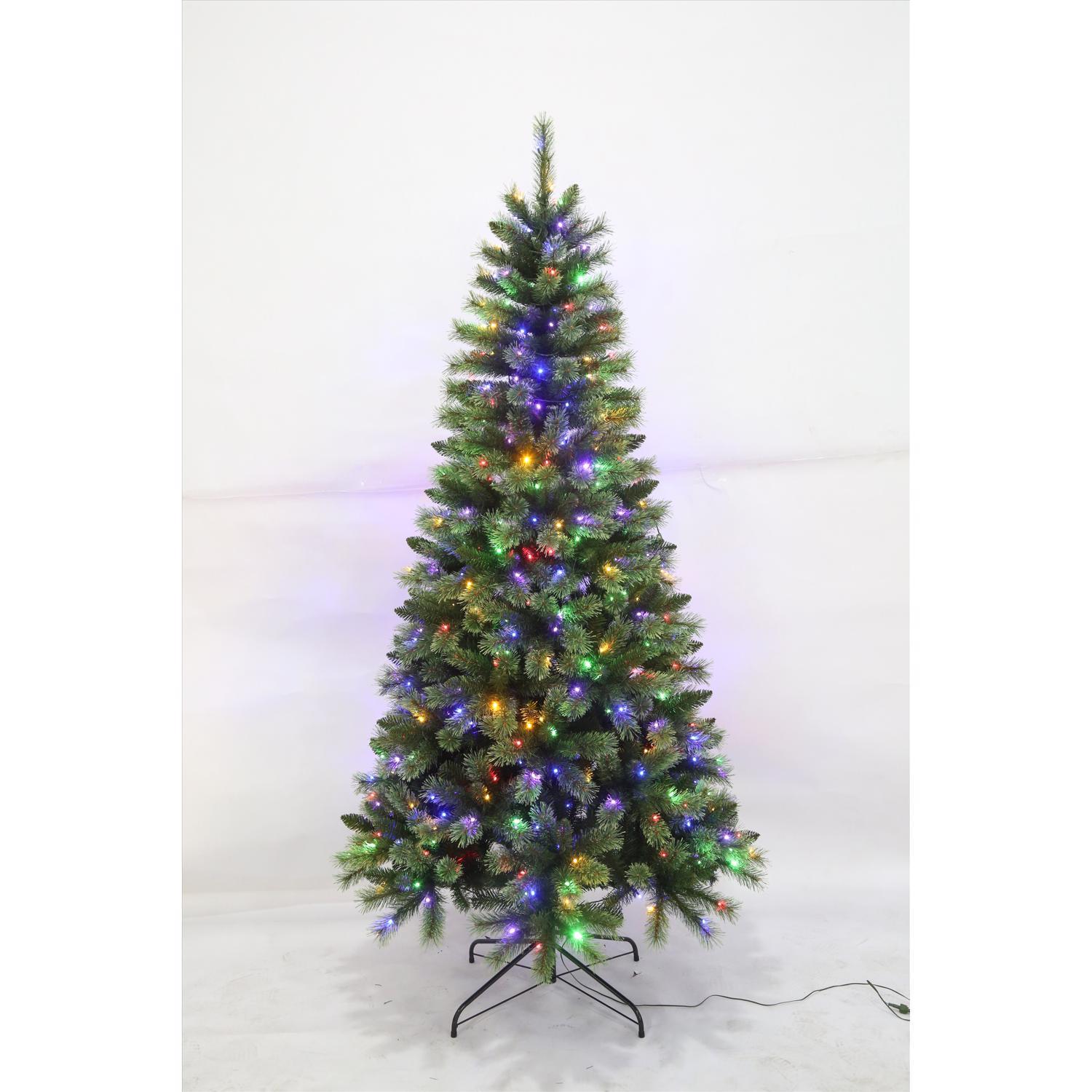 Celebrations 7 ft. Full LED 400 ct Cashmere Pine Color Changing Christmas Tree