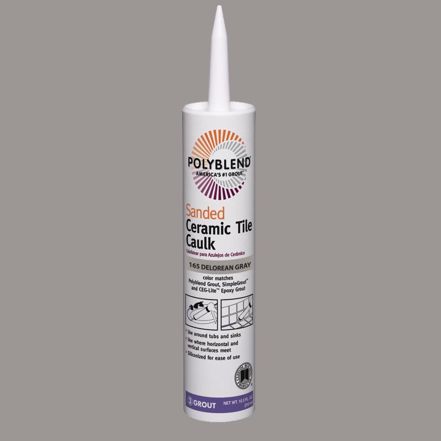 Custom Building Products Polyblend Delorean Gray Siliconized Acrylic Tile Caulk 10.5 oz.