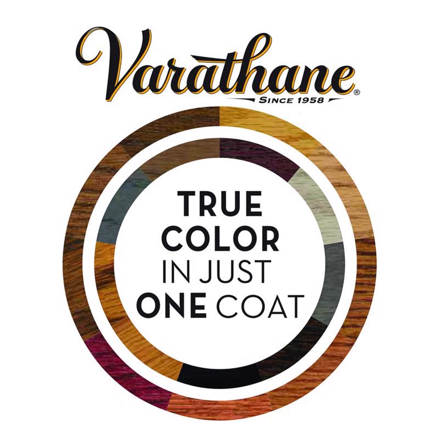 Varathane Premium Semi-Transparent Ebony Oil-Based Urethane Modified Alkyd Fast Dry Wood Stain 1 qt