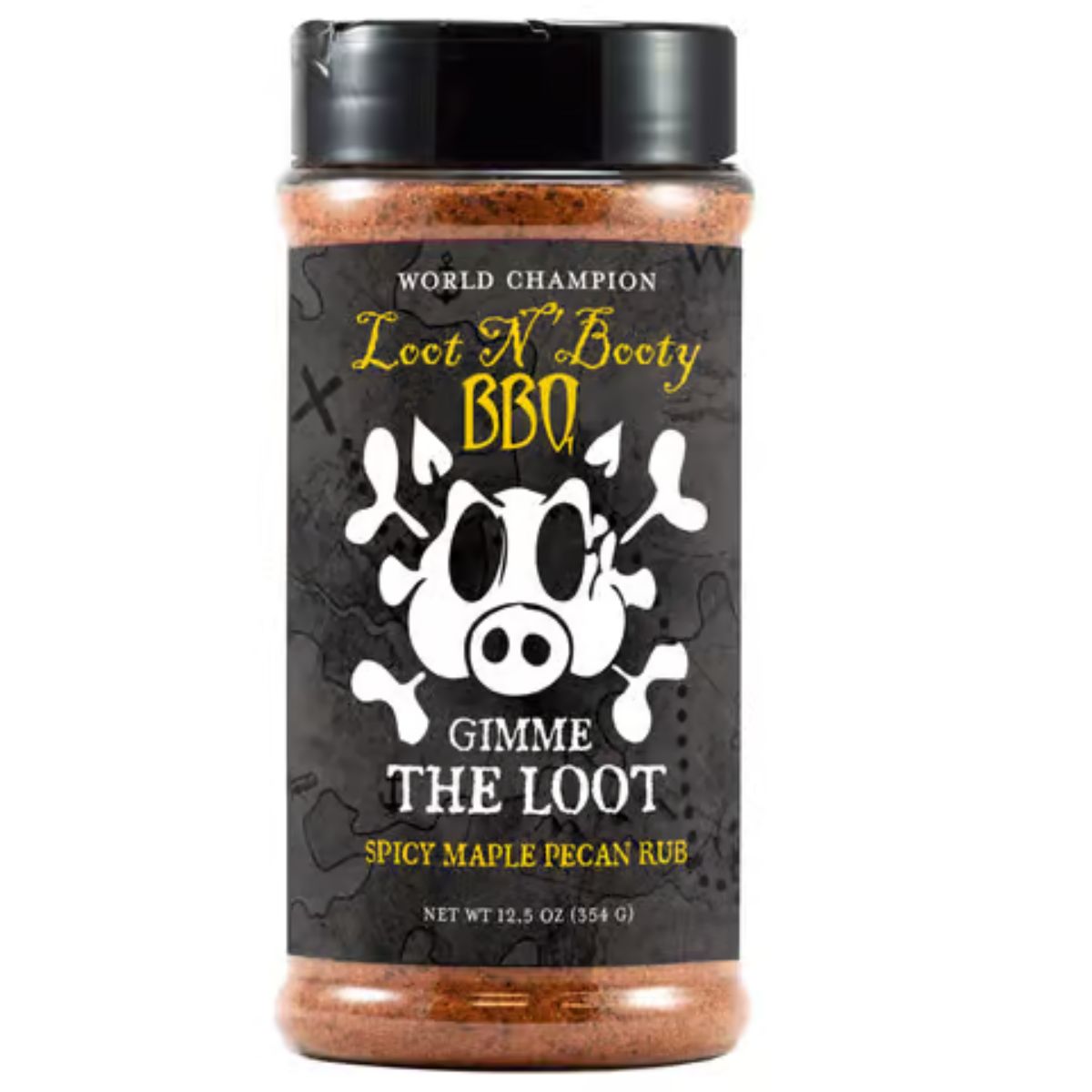 Loot N' Booty Gimme The Loot Spicy Maple Pecan BBQ Rub 12.5 oz.