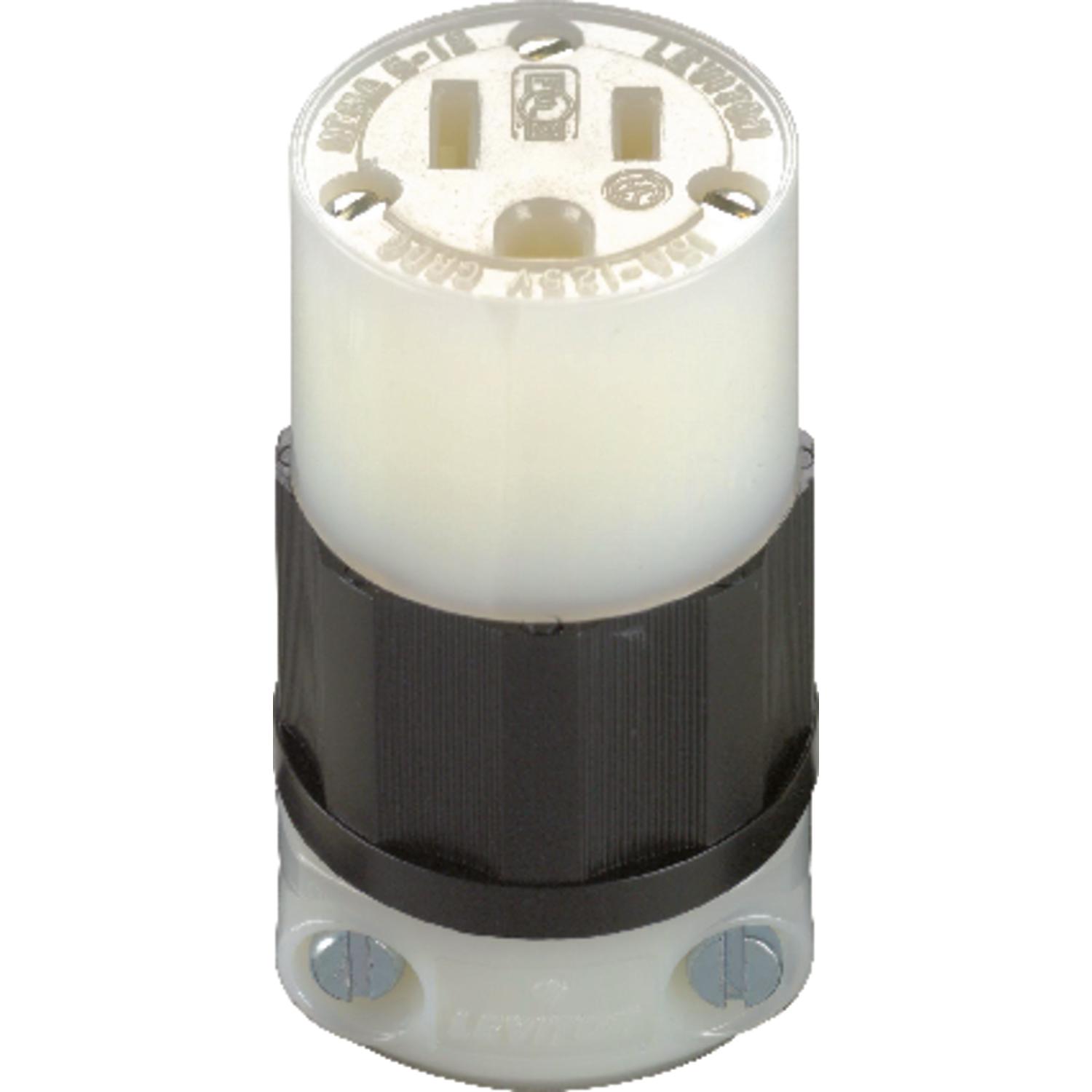 Leviton Industrial Nylon Grounding Plug 5-15R 2 Pole 3 Wire