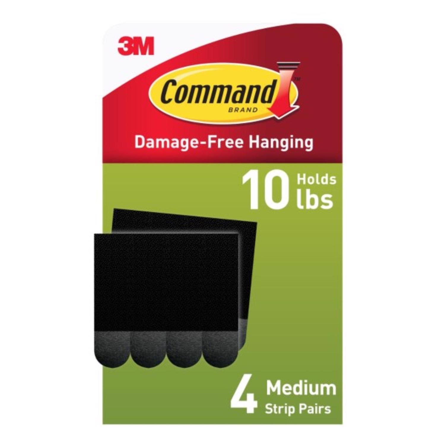 3M Command Black Medium Picture Hanging Strips 10 lb 8 pk