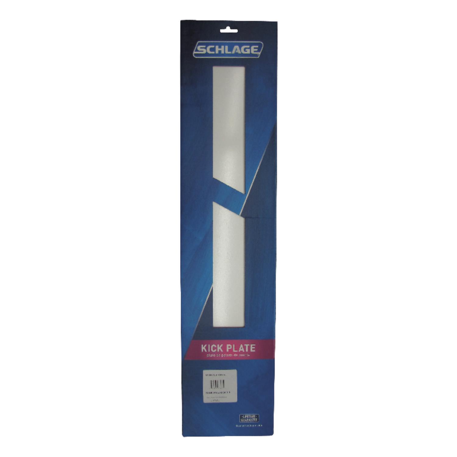 Schlage 8 in. H X 34 in. L Anodized Aluminum Kickplate