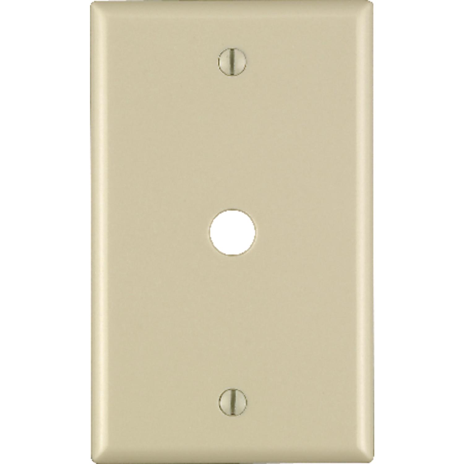Leviton Ivory 1 gang Thermoset Plastic Cable/Telco Wall Plate 1 pk