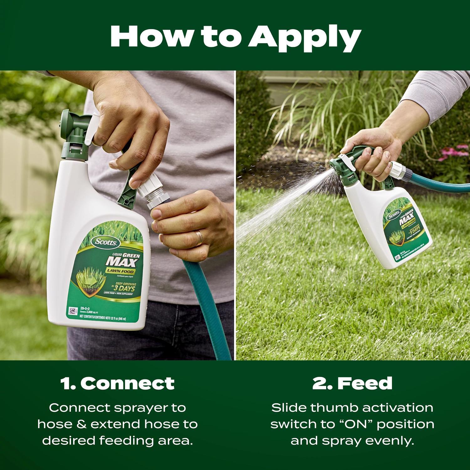 Scotts Liquid Green Max All-Purpose Lawn Fertilizer For Multiple Grass Types 2000 sq ft