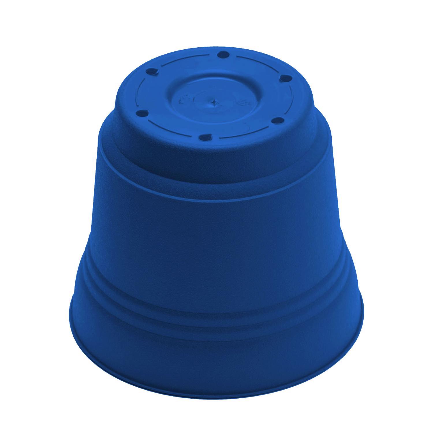 Bloem Saturn 6.5 in. H X 7.25 in. W Plastic Traditional Planter Blue