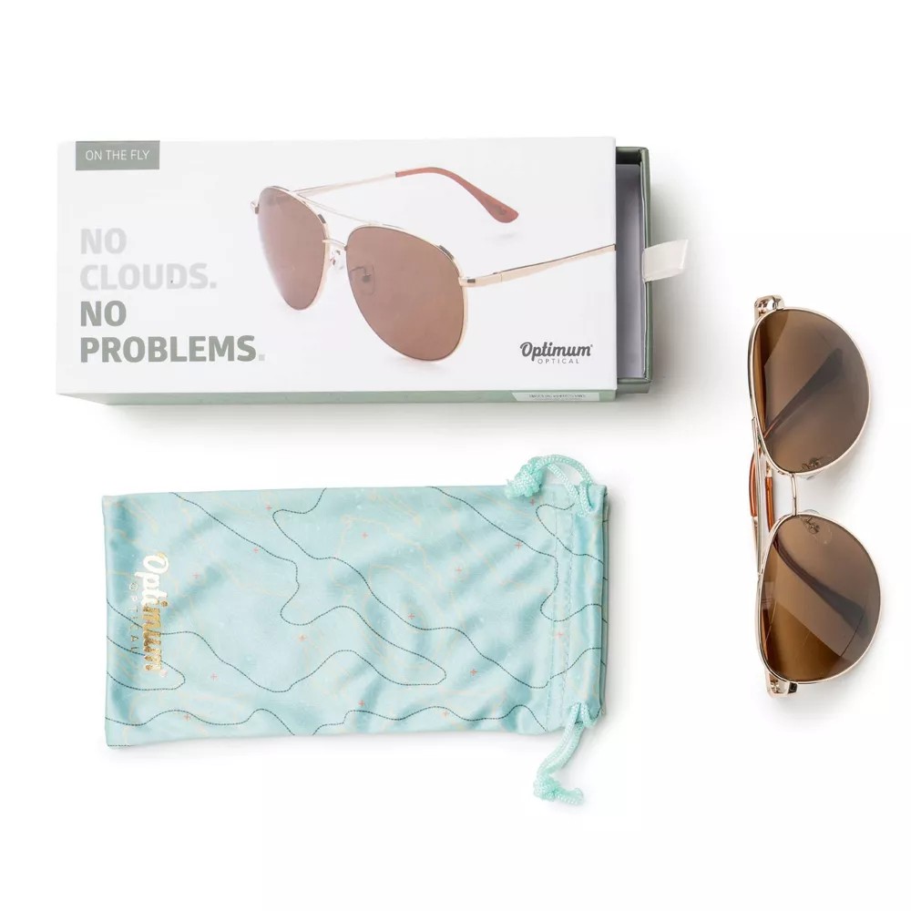 Optimum Optical Aviator Frame Sunglasses, On the Fly