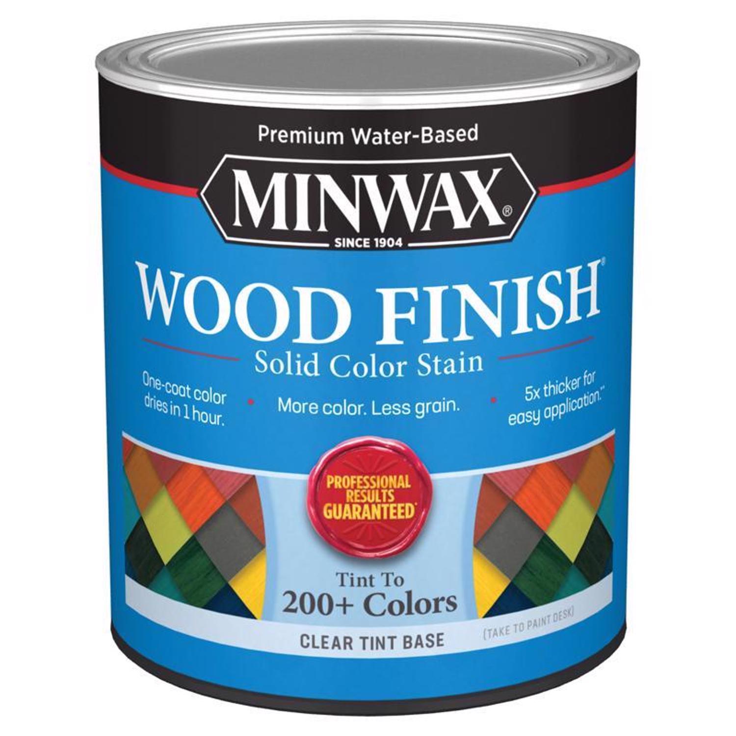 Minwax Wood Finish Water-Based Solid Clear Tint Base Wood Stain 1 qt