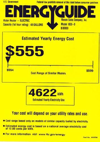 Water Heater Electric 30 Gallon