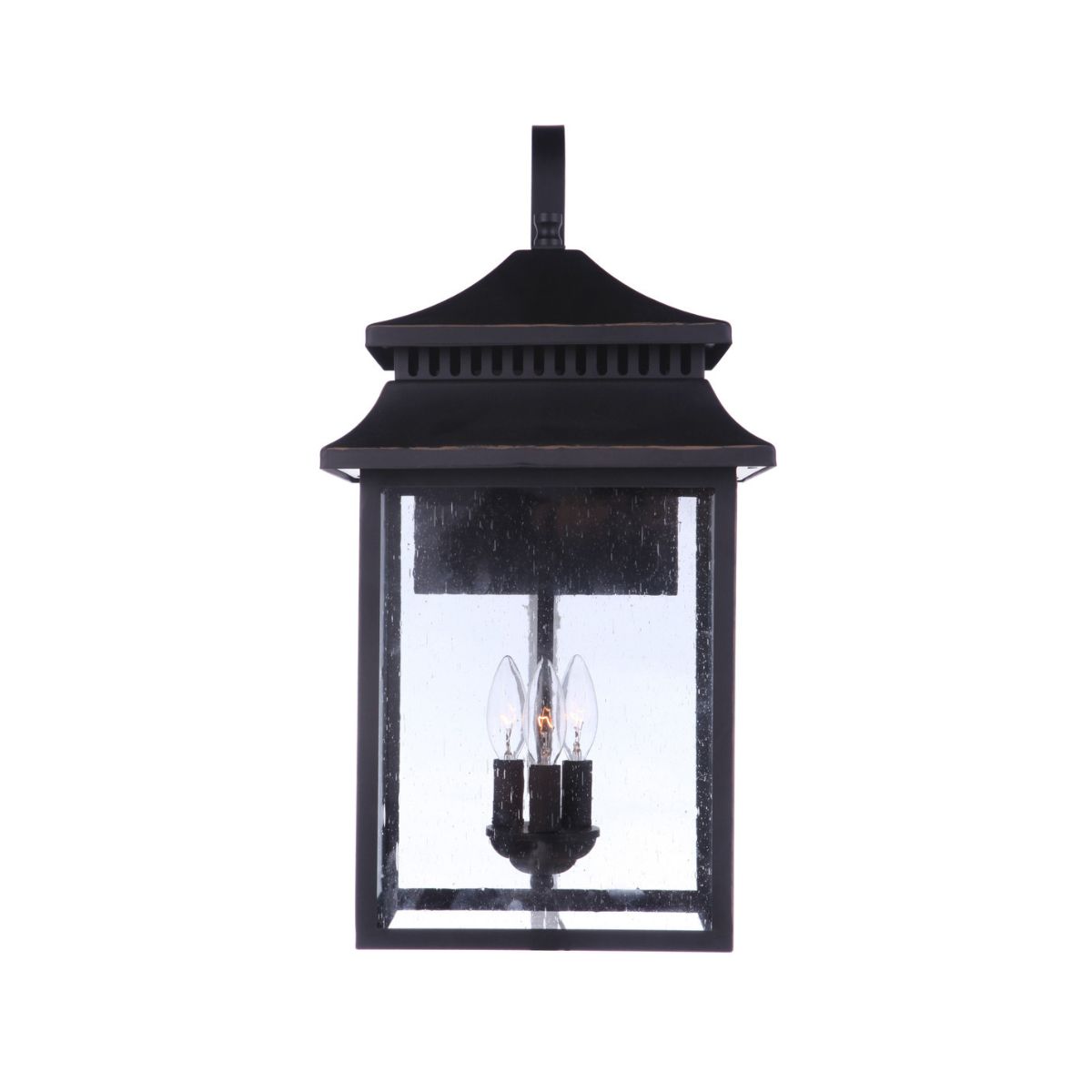 Craftmade Crossbend 3 Light Extra Large Outdoor Wall Lantern in Dark Bronze Gilded
