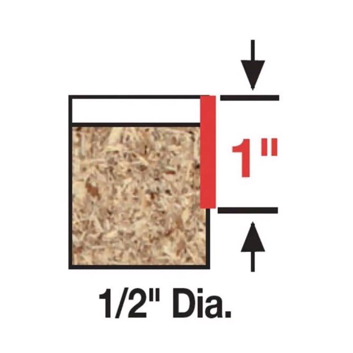 Diablo 1/2 in. D X 2-13/16 in. L Carbide Bearing Flush Trim Bit