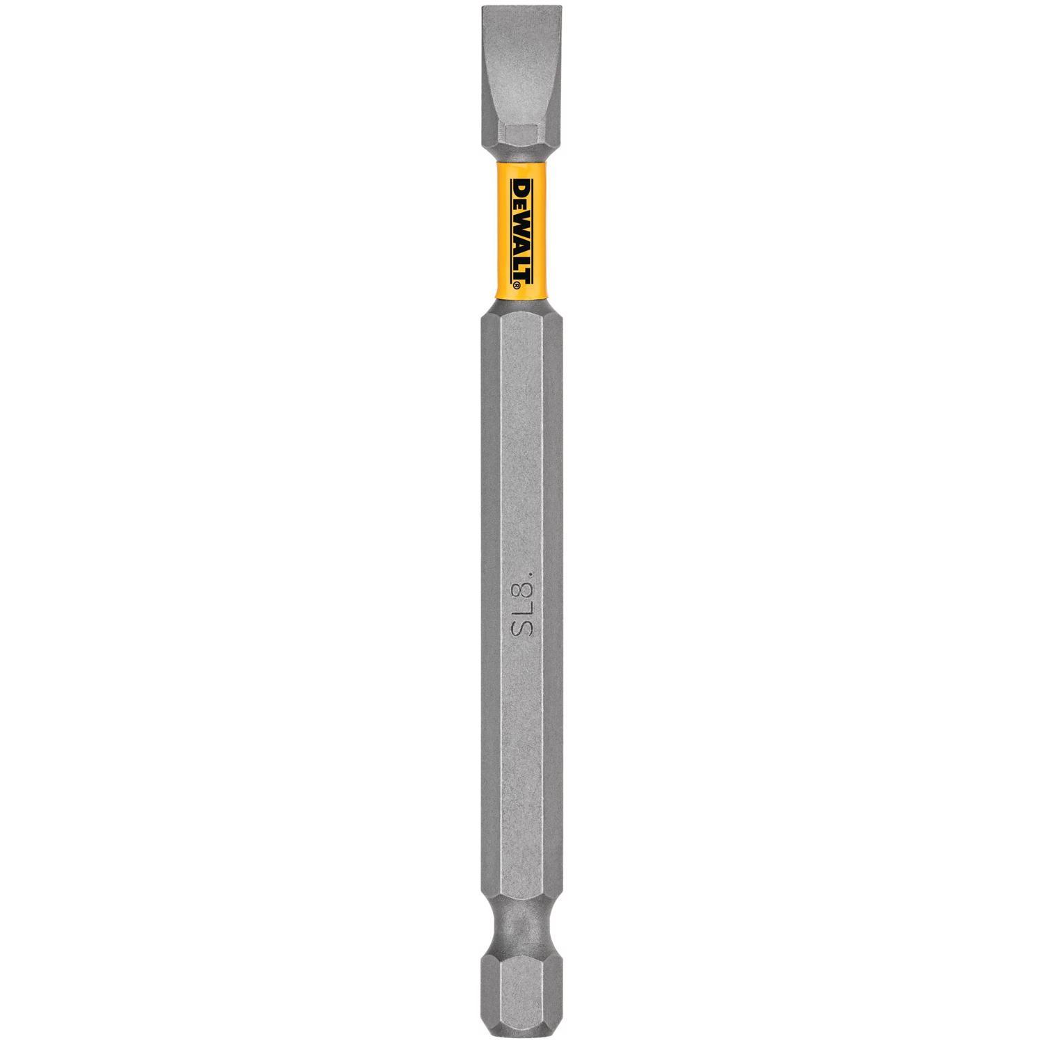 DEWALT Max Fit Slotted #8 X 3.5 in. L Screwdriver Bit Steel 1 pk