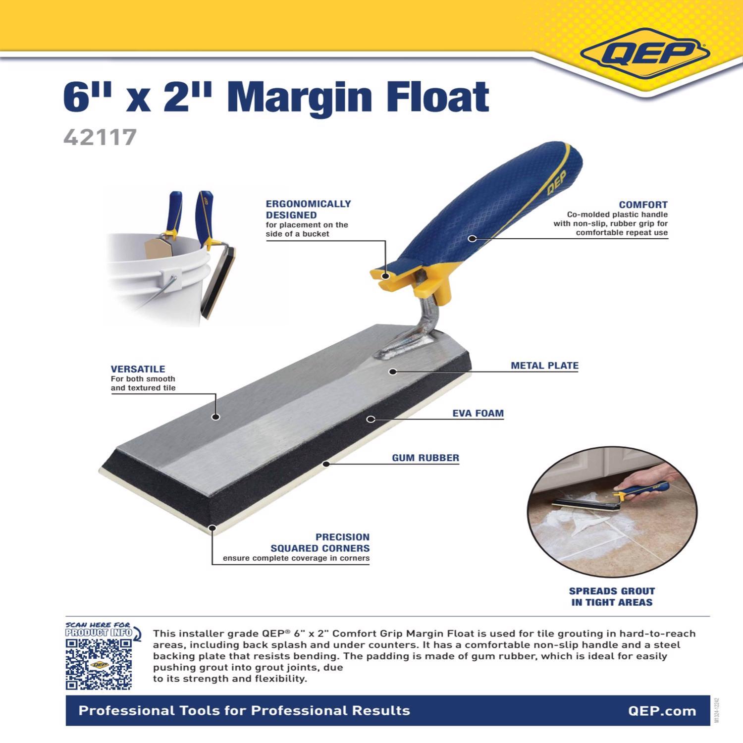 QEP 2 in. W X 6 in. L Rubber Margin Float Smooth