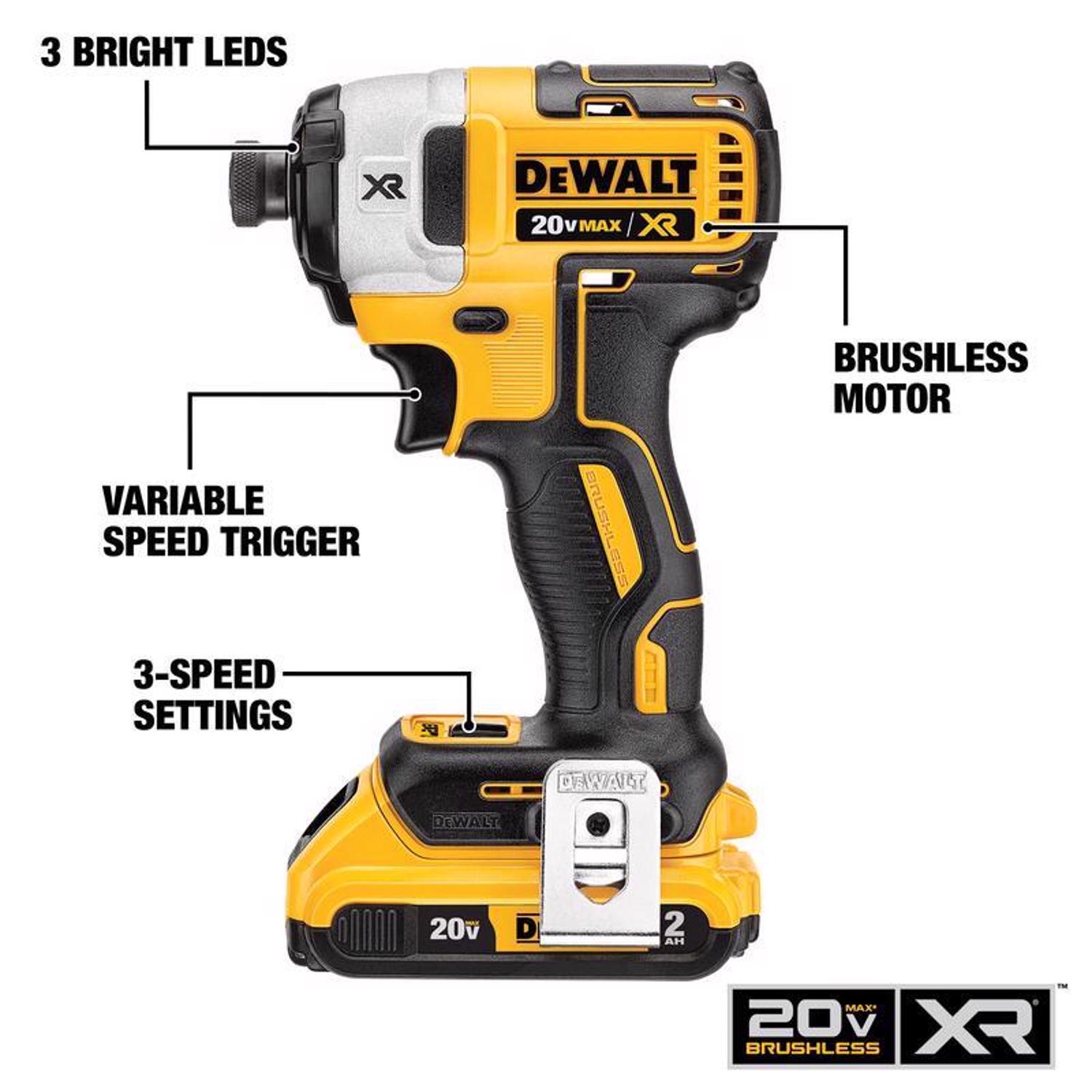 DeWalt 20V MAX 20 V Brushless 3-Speed Impact Driver Kit (Battery & Charger)