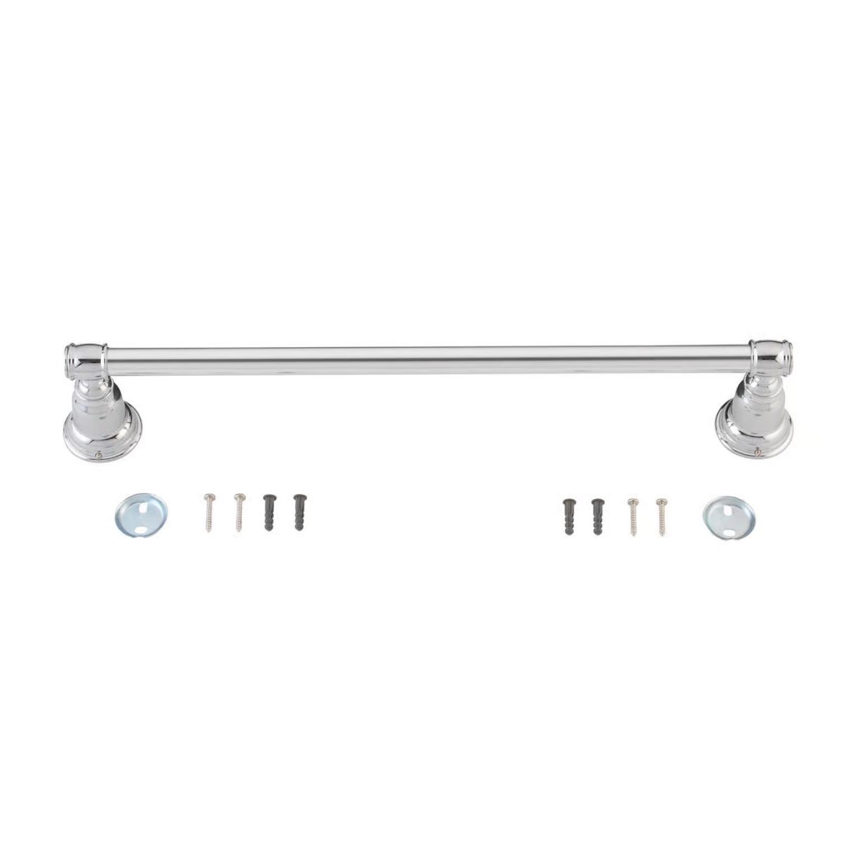 OakBrook Collection Chrome Towel Bar 18 in. L Die Cast Zinc