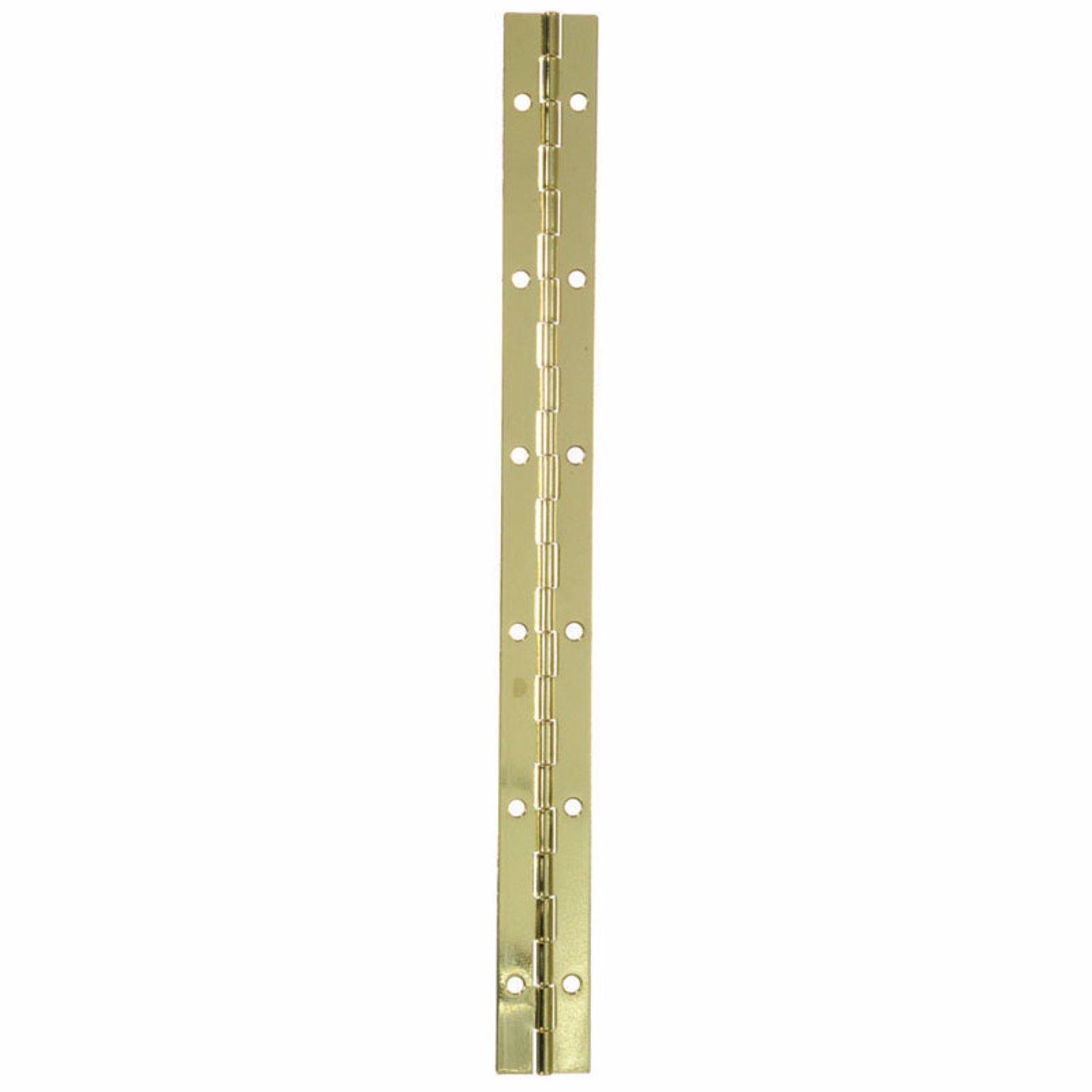 Ace 1 in. W X 12 in. L Bright Brass Brass Continuous Hinge 1 pk