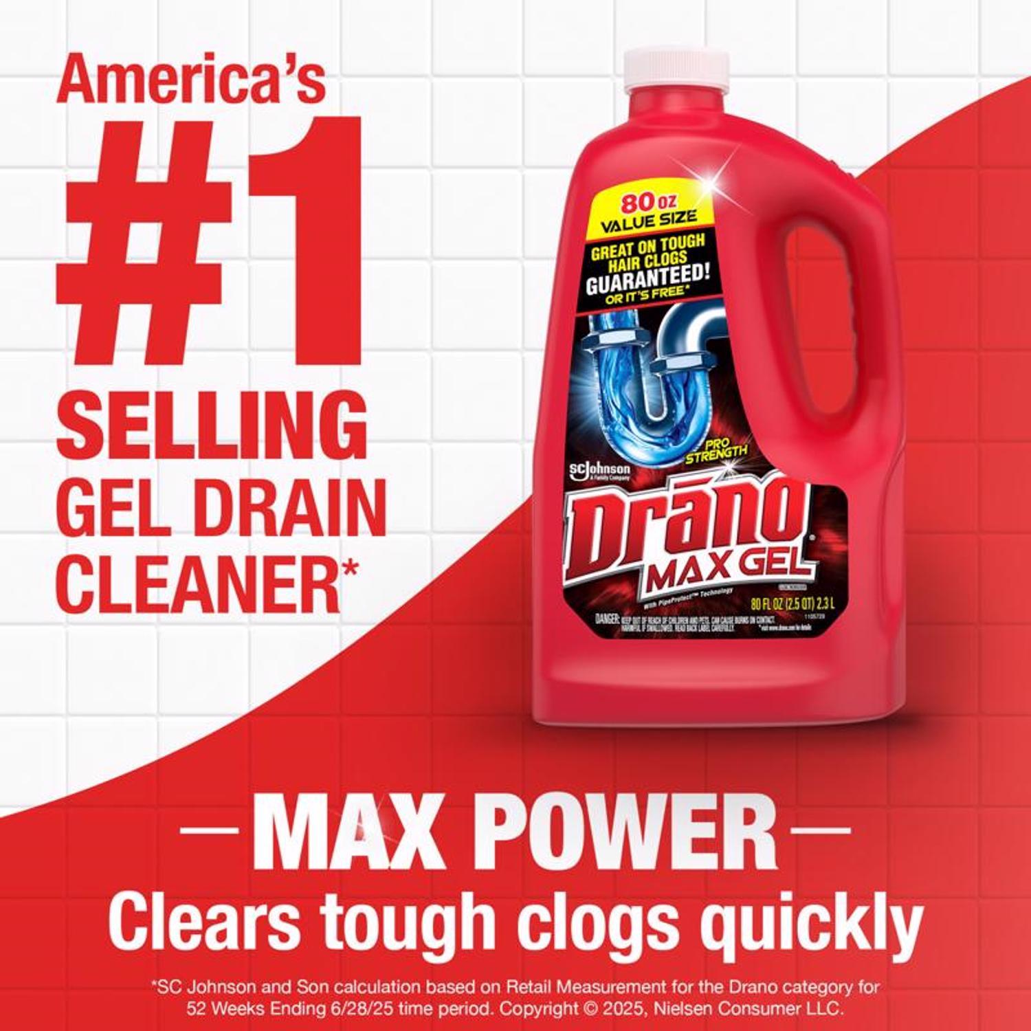 Drano Professional Strength Gel Clog Remover 80 oz