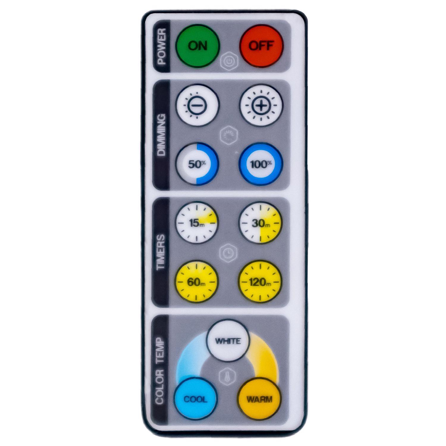 Westek White Battery Powered LED Puck Light 3 pk