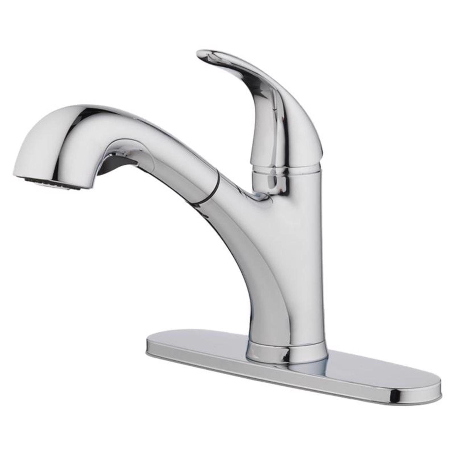 OakBrook Pacifica One Handle Brushed Nickel Pull-Out Kitchen Faucet