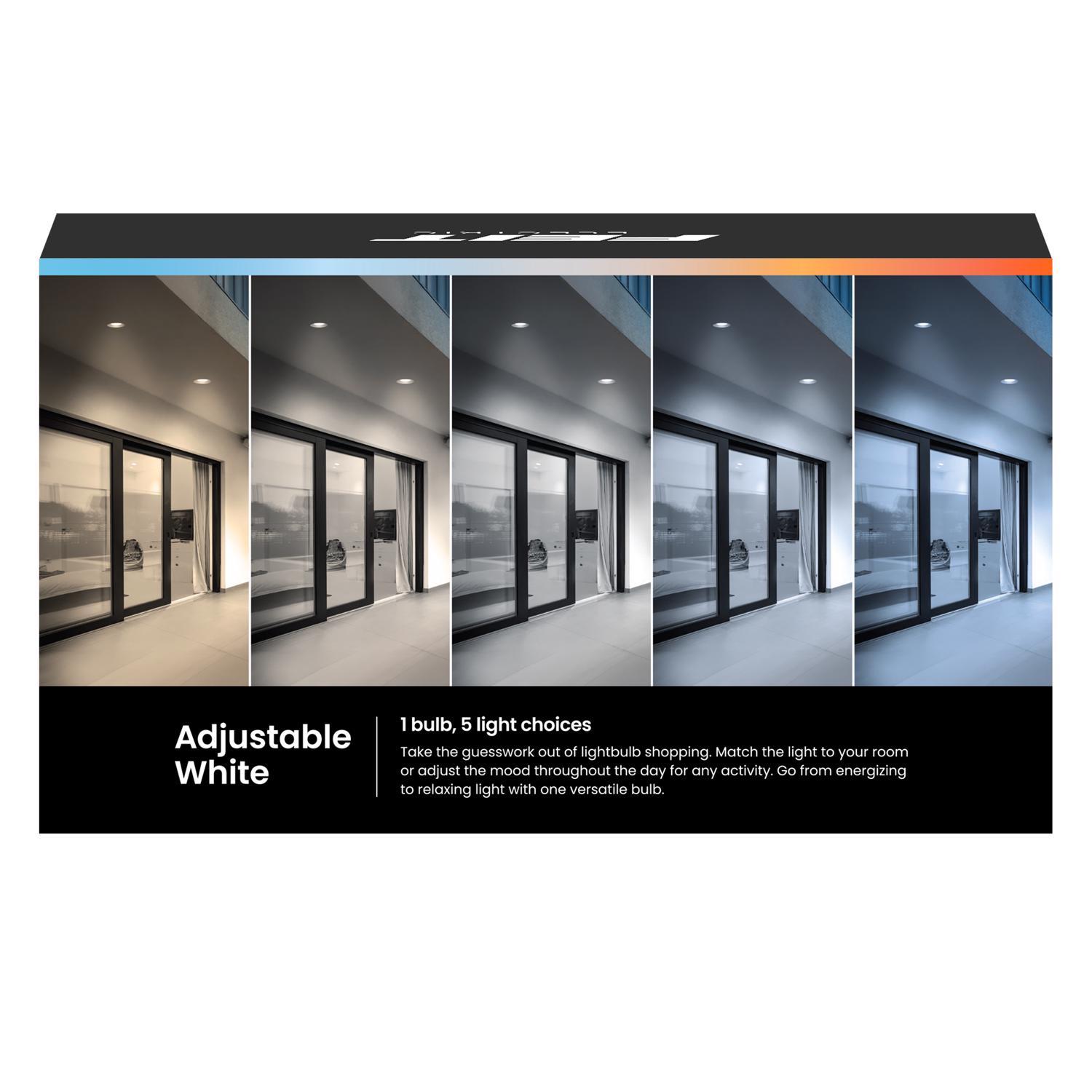 Feit PAR30SN E26 (Medium) Smart-Enabled LED Bulb Adjustable White 75 Watt Equivalence 2 pk