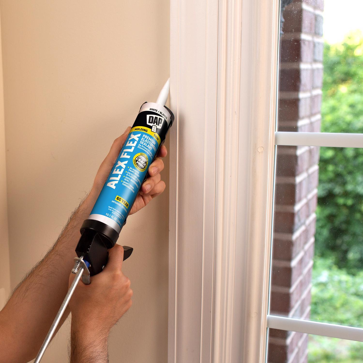 DAP Alex Flex White Acrylic Latex Interior Molding and Trim Sealant 10.1 oz