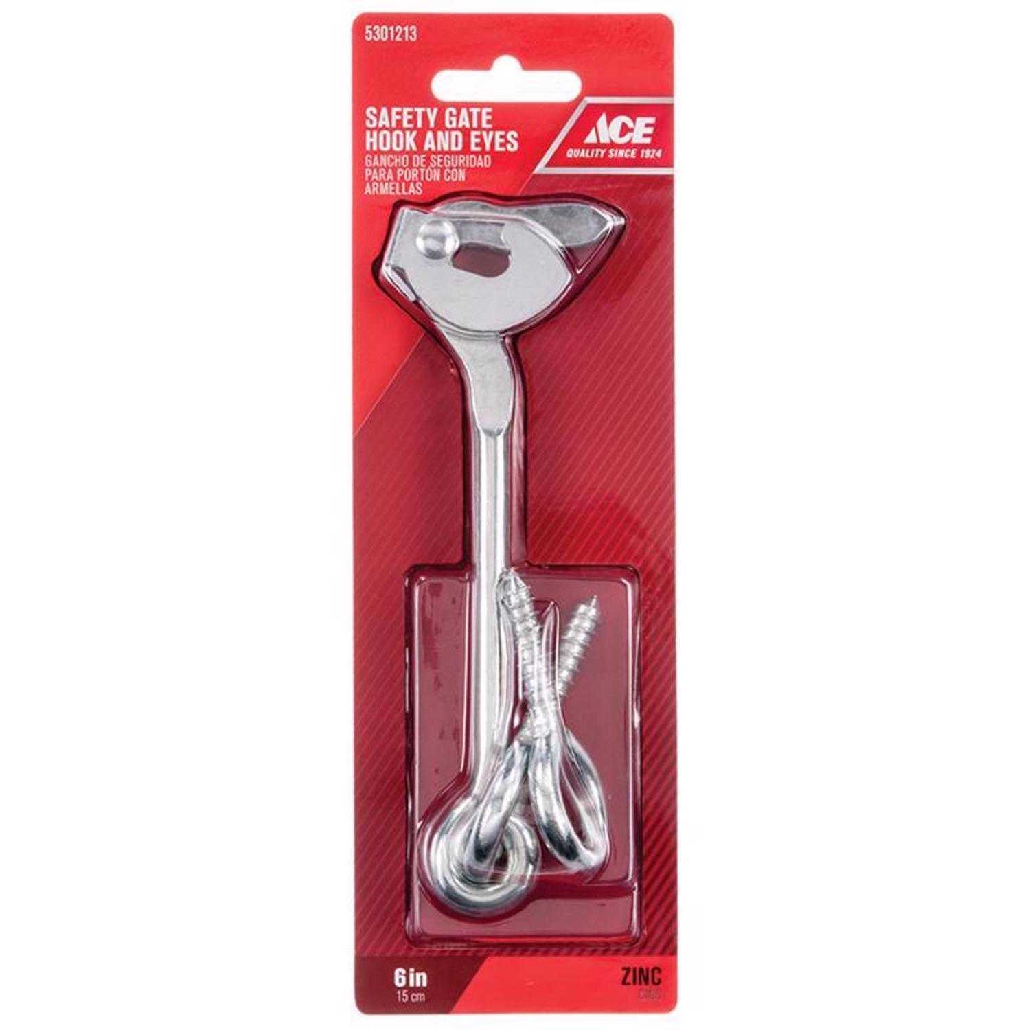 Ace 1 in. L Zinc Safety Gate Hook 1 pk
