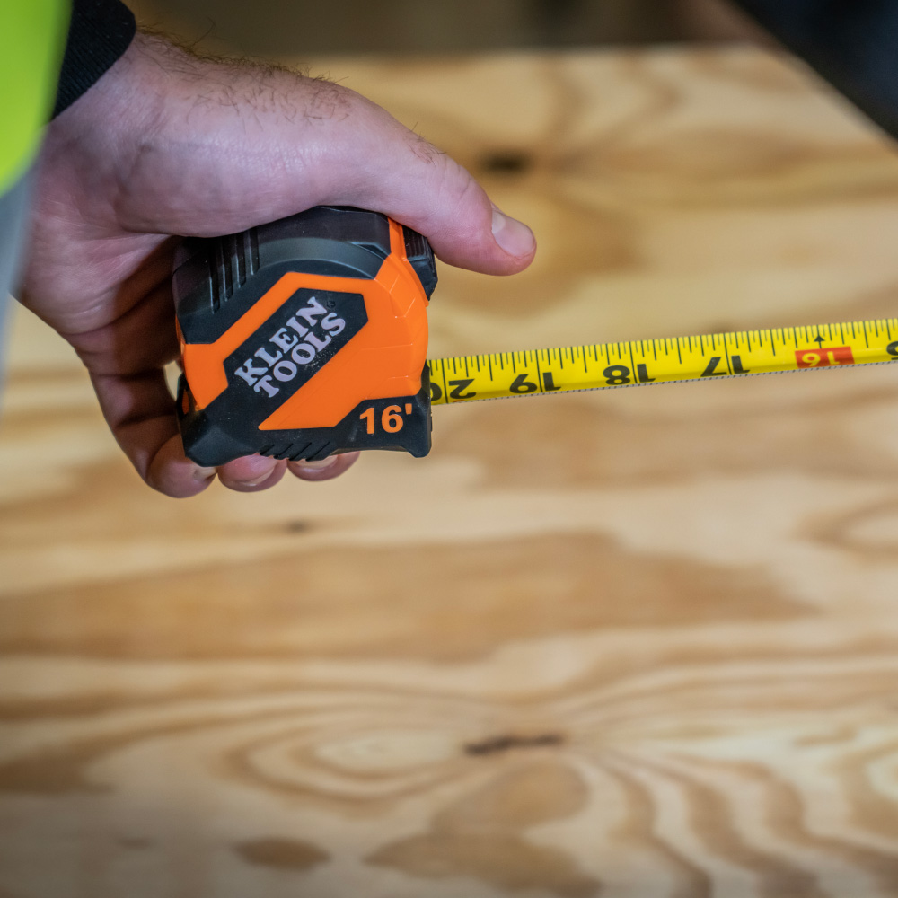 Klein Tape Measure, 16-Foot Compact, Double-Hook