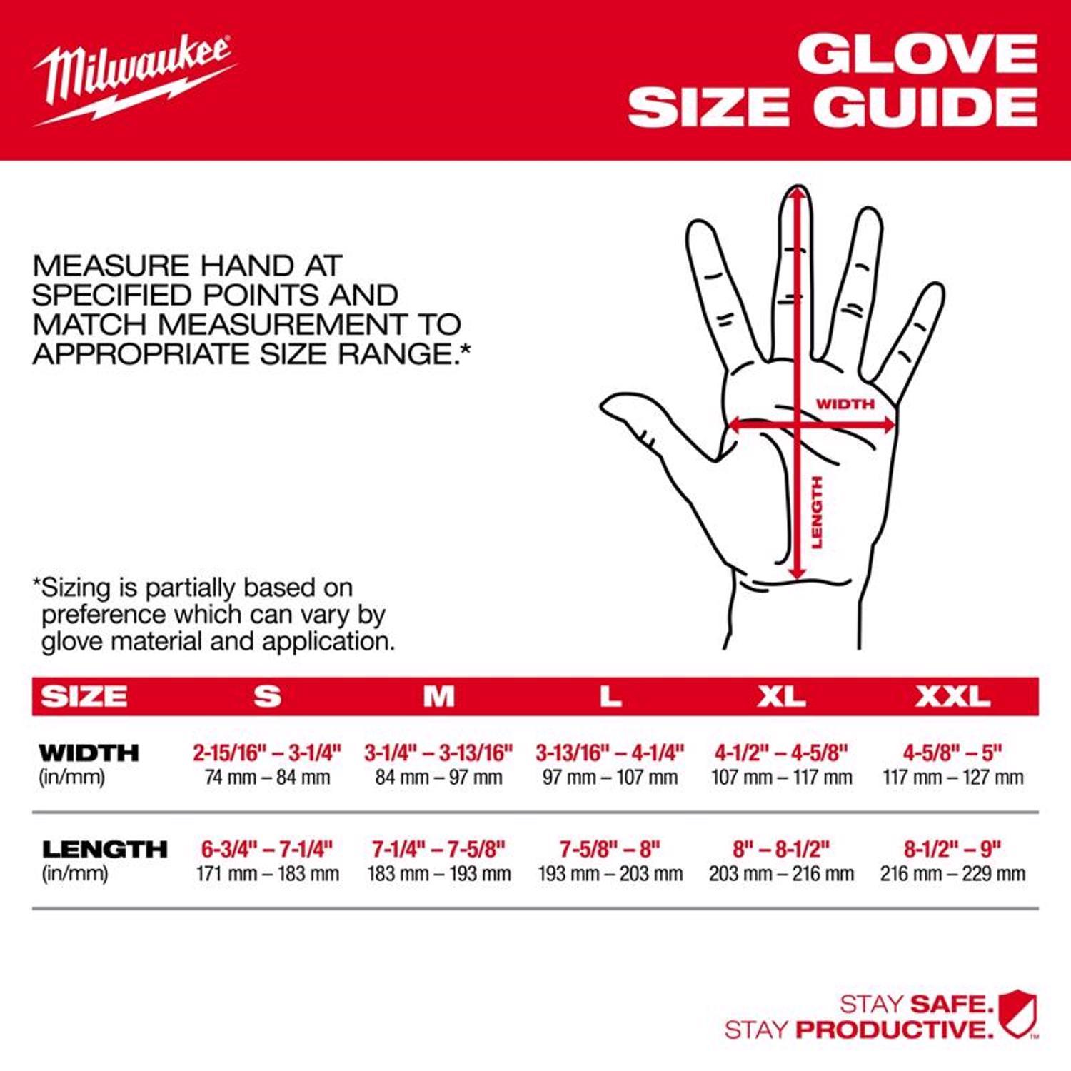 Milwaukee Cut Level 1 Polyurethane Dipped Gloves High-Vis Green L 1 pair