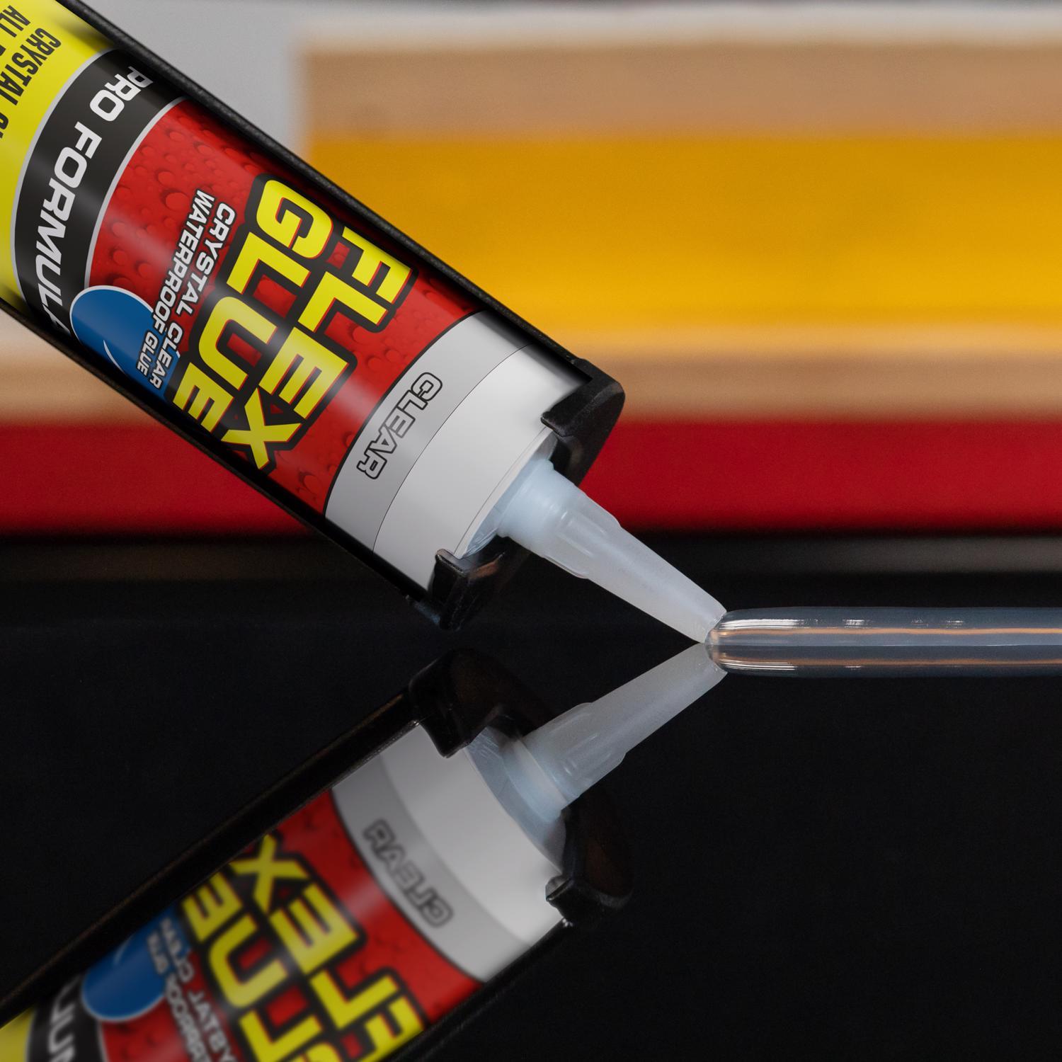 Flex Seal Family of Products Flex Glue Super Strength Rubber Clear Adhesive Cartridge Refill 9 fl. o
